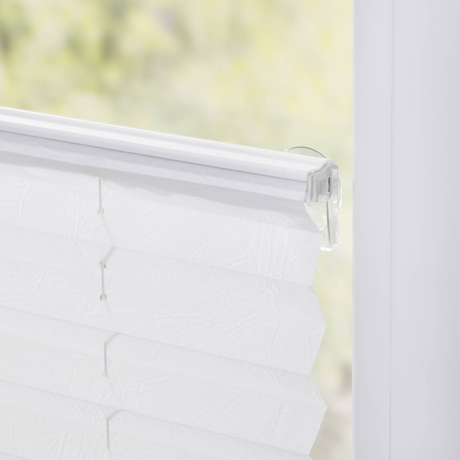 Plissee Haftfix Webstoff Weiß 90 x 130 cm