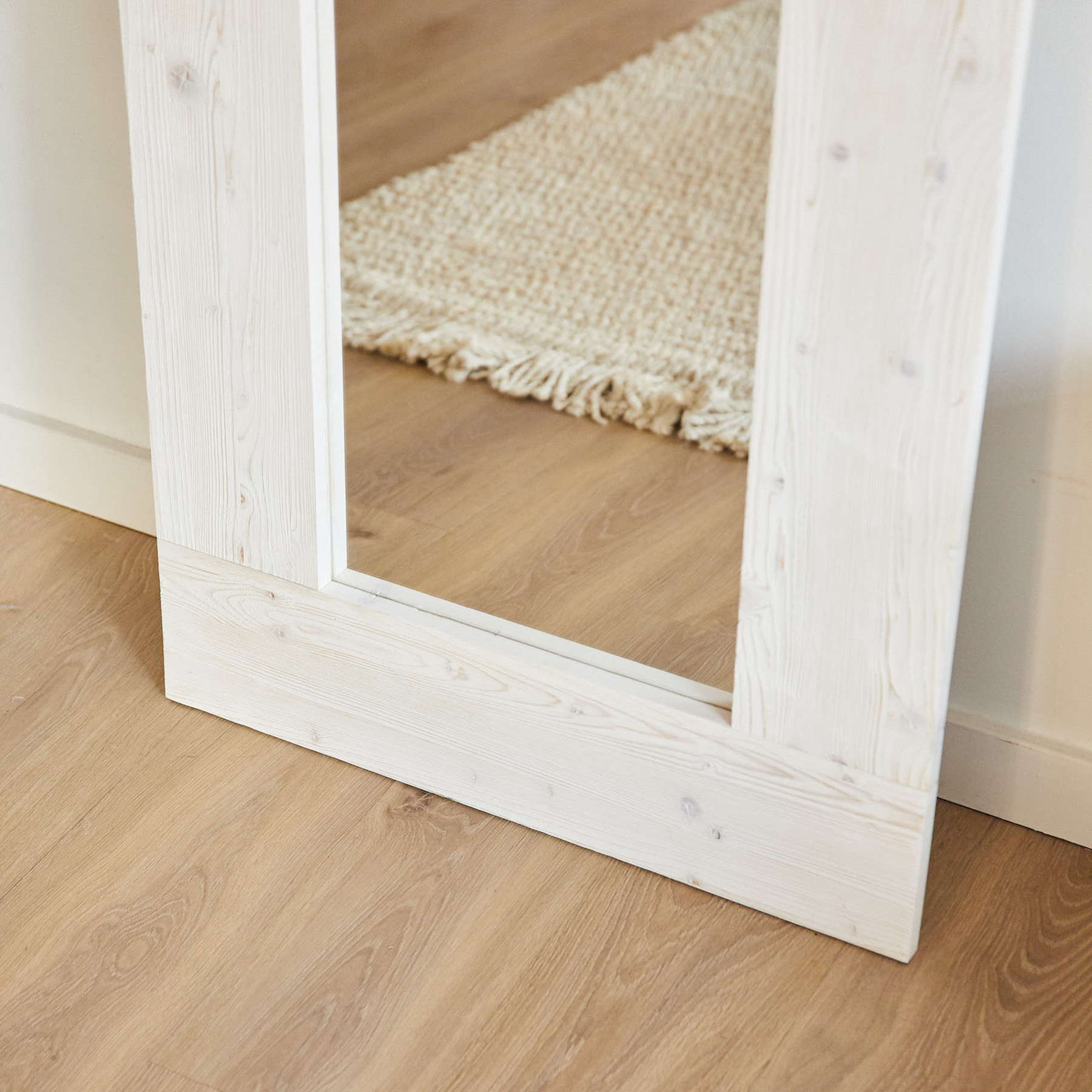 Akake Spiegel Holz Weiß