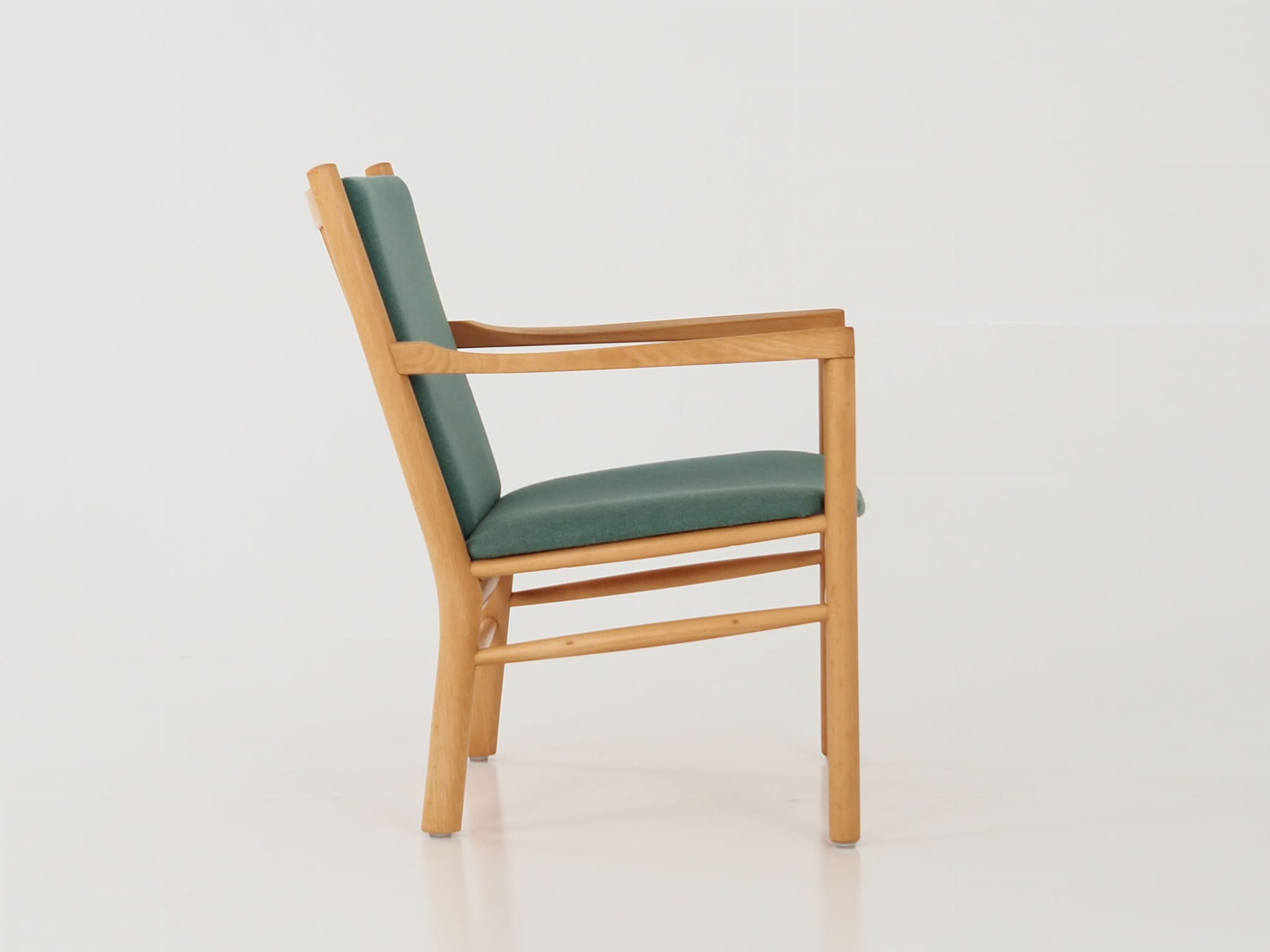 Vintage chair Beech wood Green 1970s