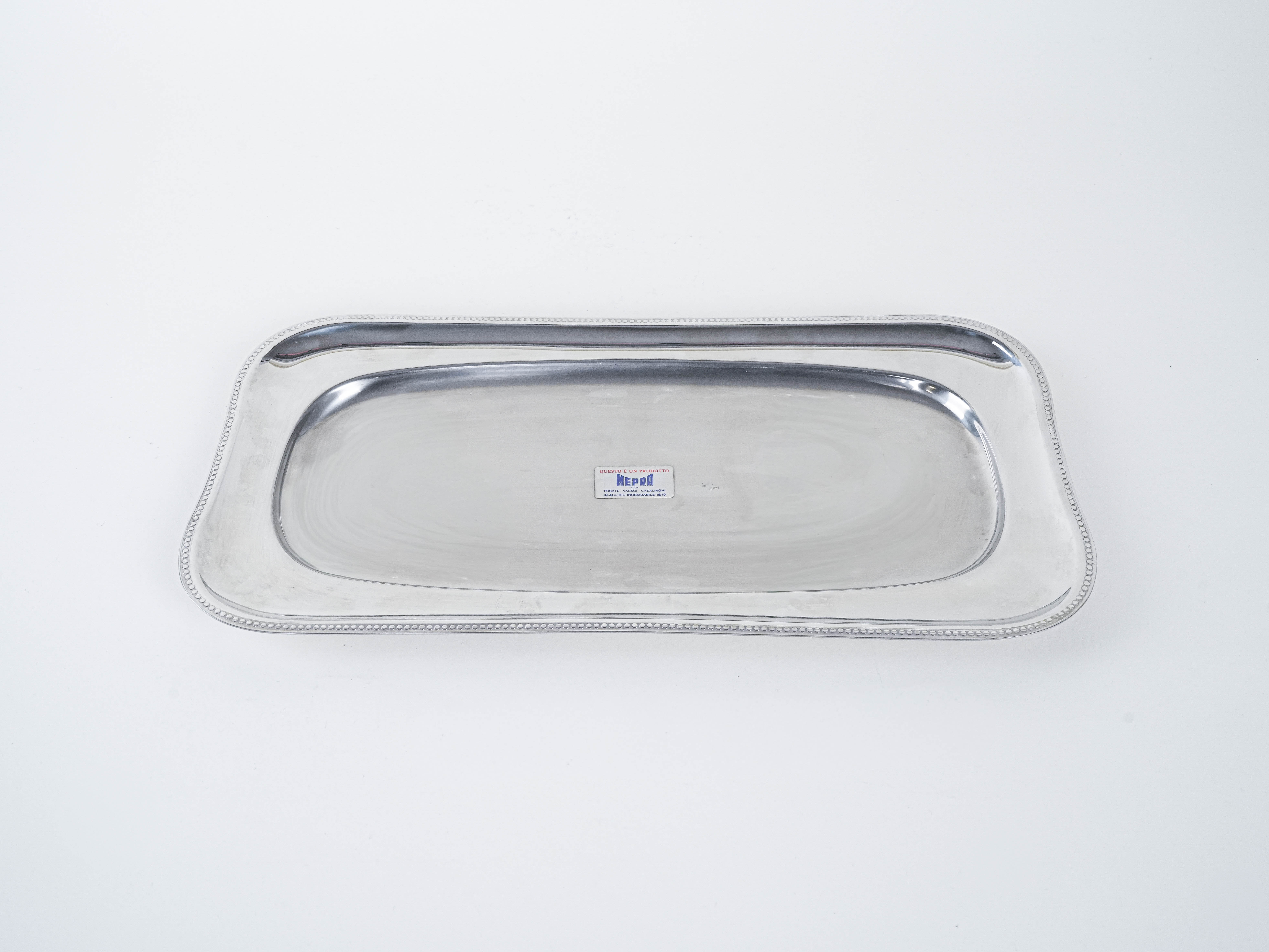 Stahltablett SIlber