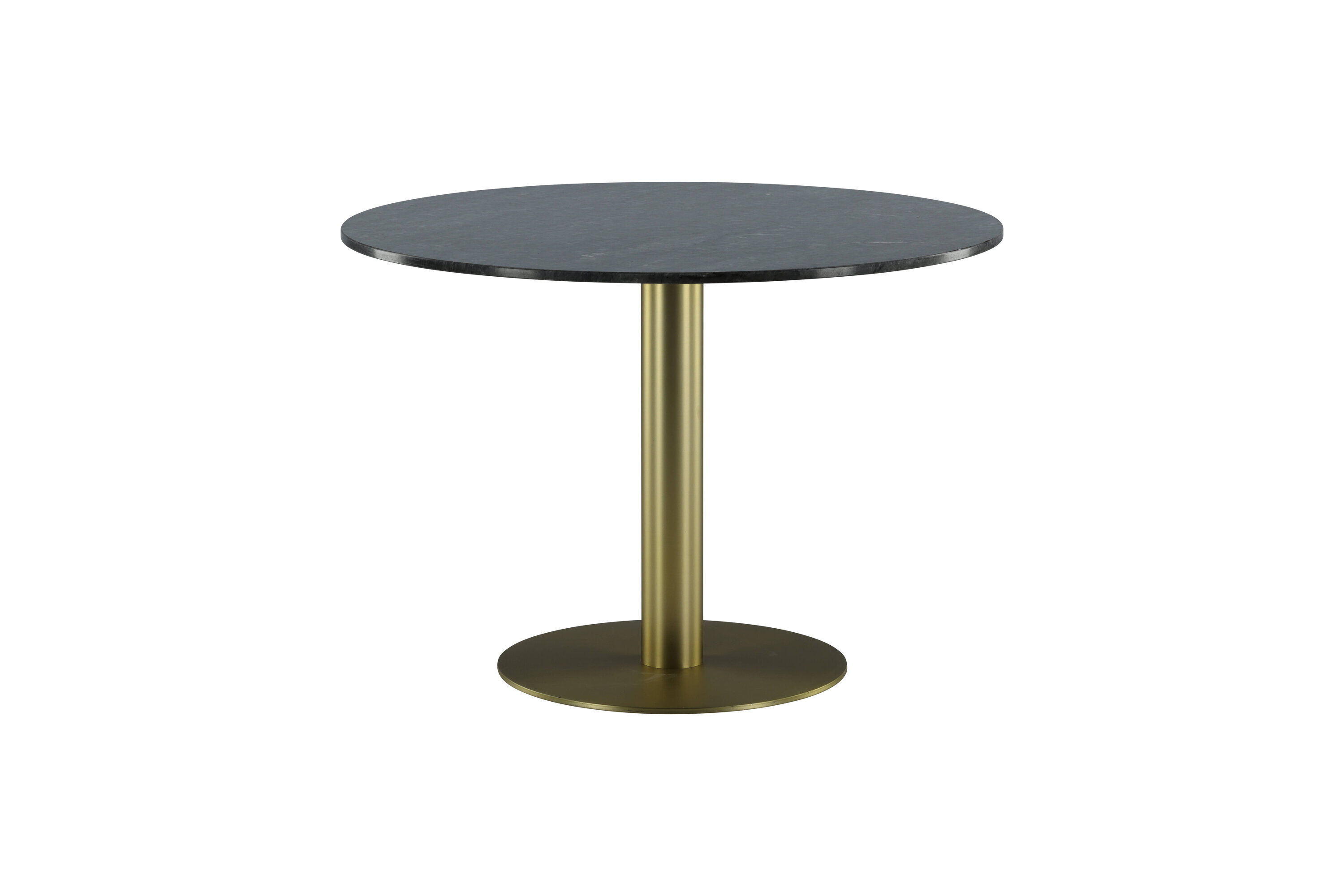 Estelle Dining Table Grey Marble Brass Ø106cm