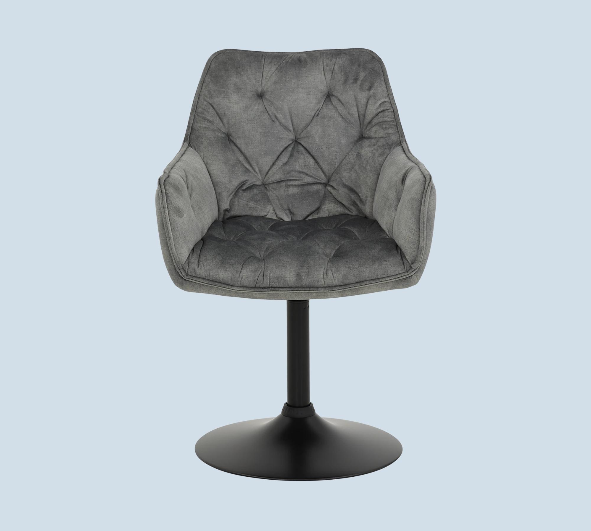 2x Armchair tufted velvet grey