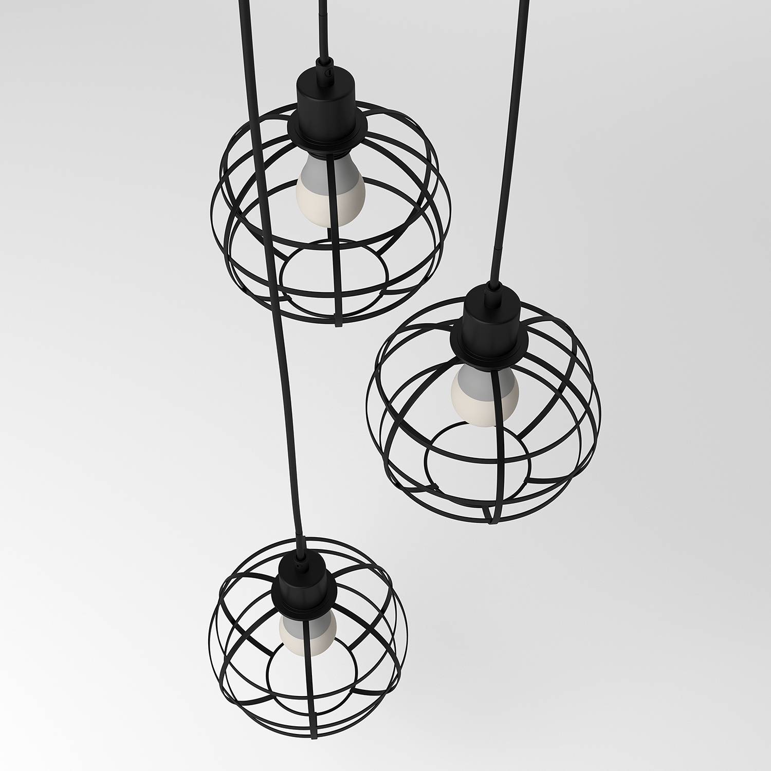 Le Vey II Pendant Lamp Iron 3-light