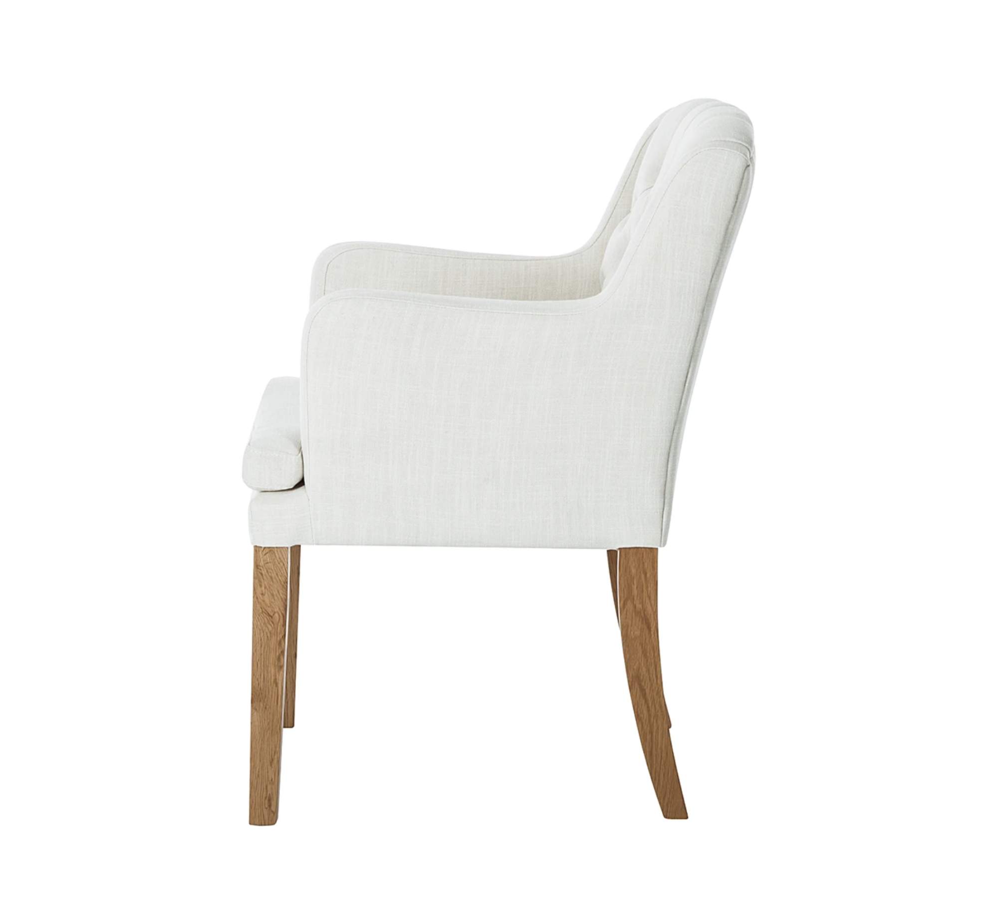 Armlehnstuhl Webstoff Weiß