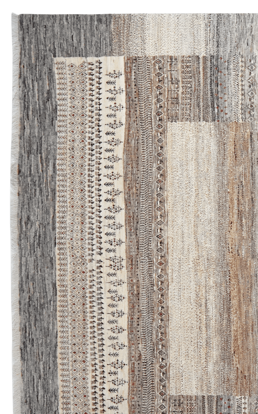 Rizbaf Gabbeh Teppich Wolle Beige