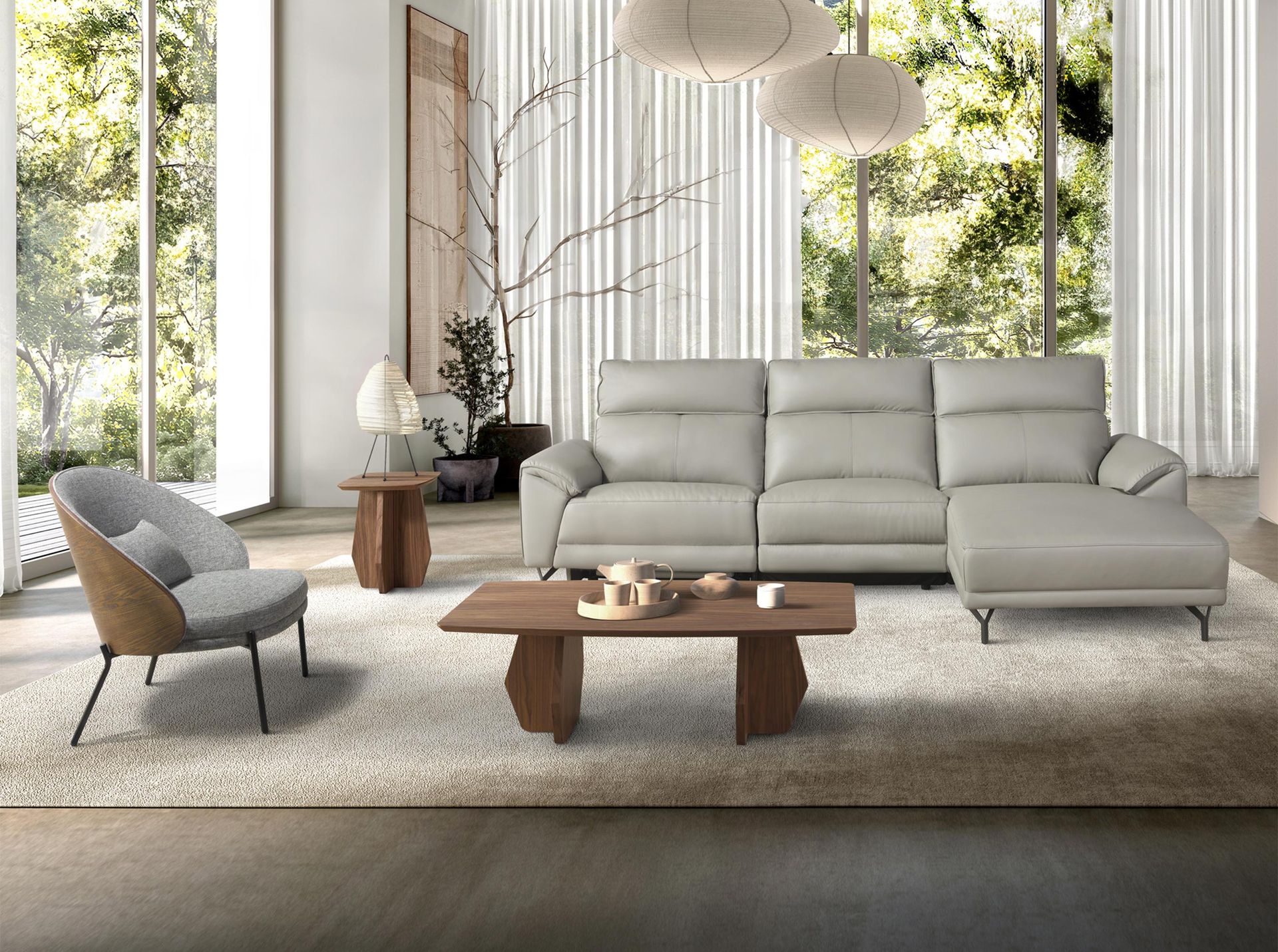 Coffee table walnut brown