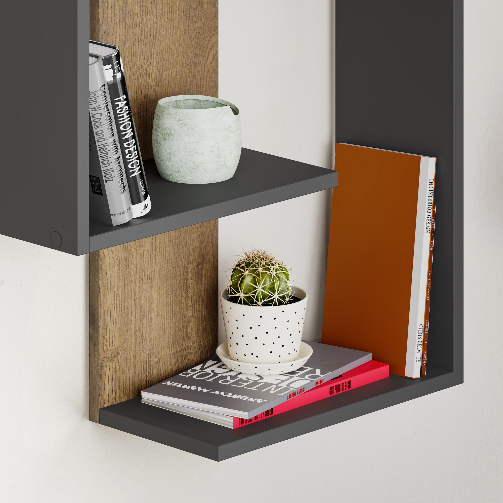 Paranoid Shelf Wood Veneer Anthracite