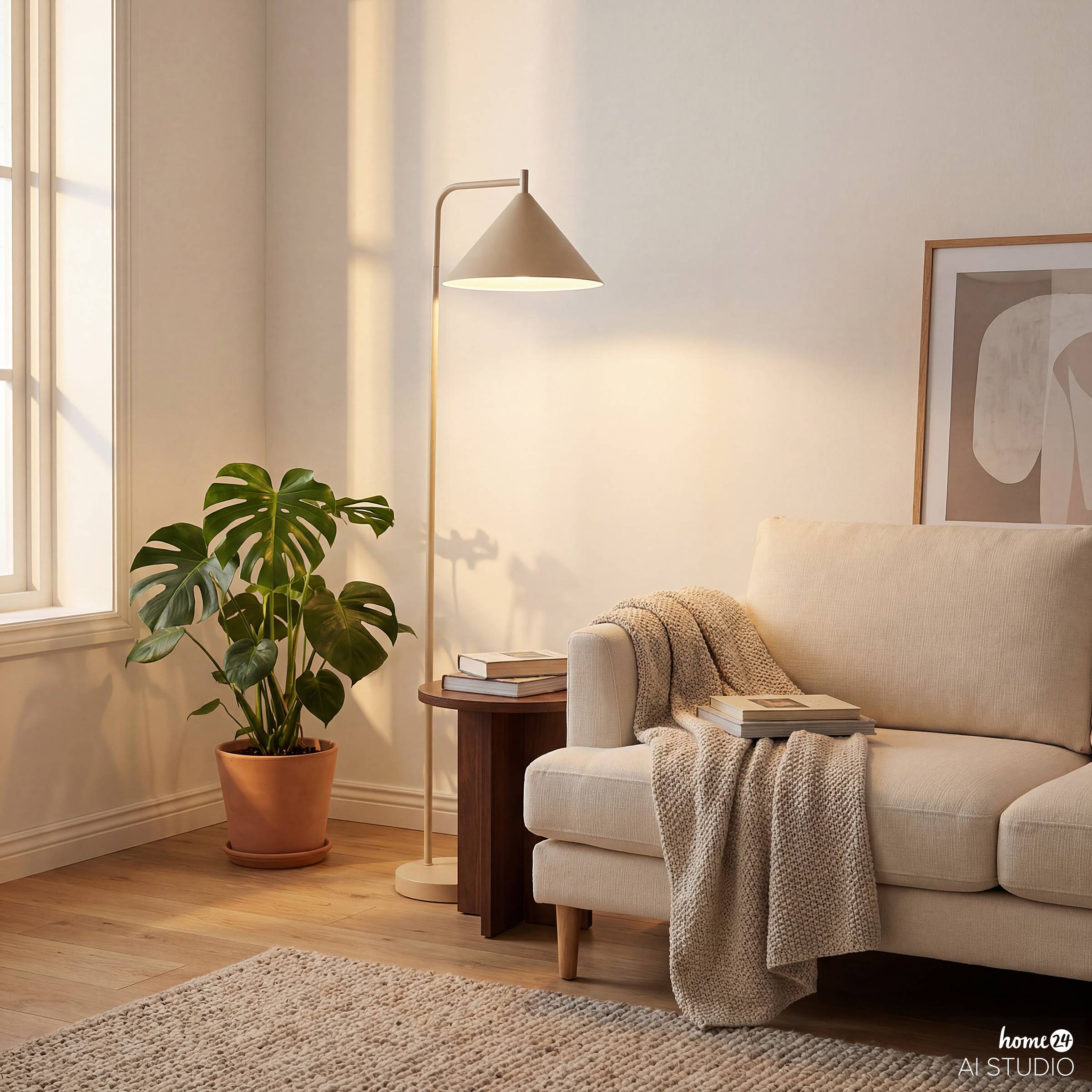 Qiora floor lamp 1-light iron