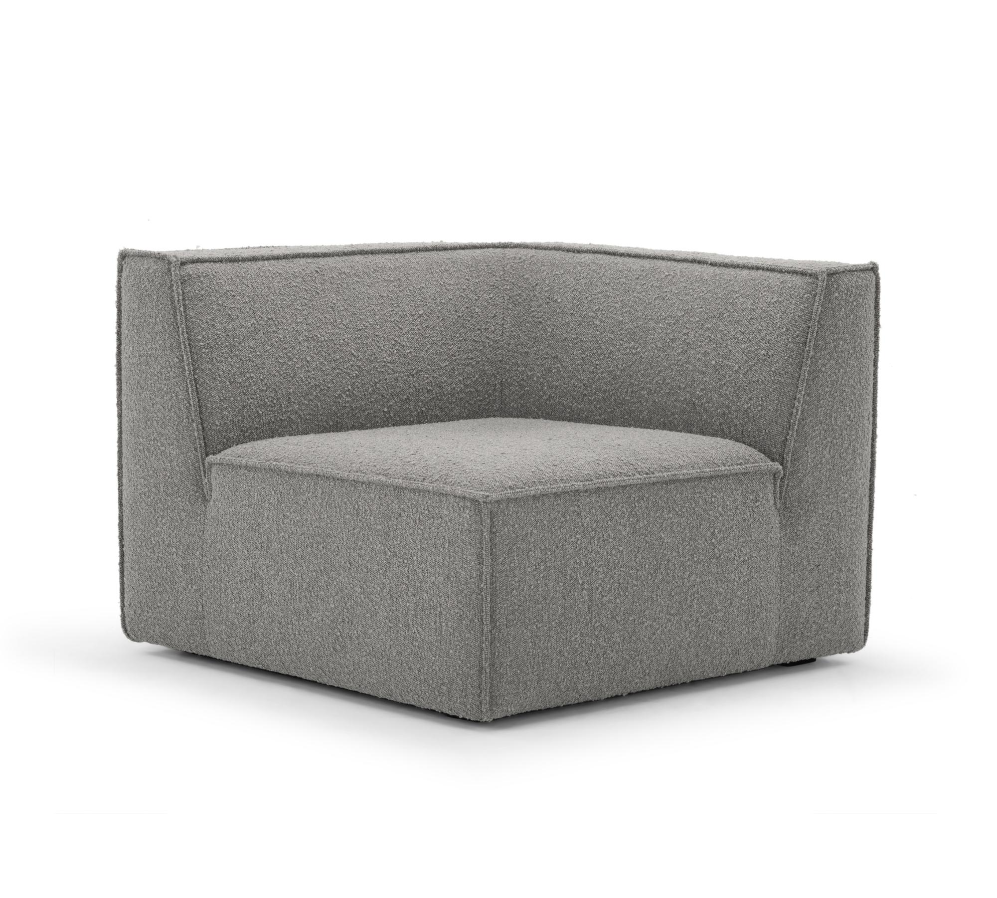 Dane 1-Sitzer Eckmodul Rechts Maya Warm Grey