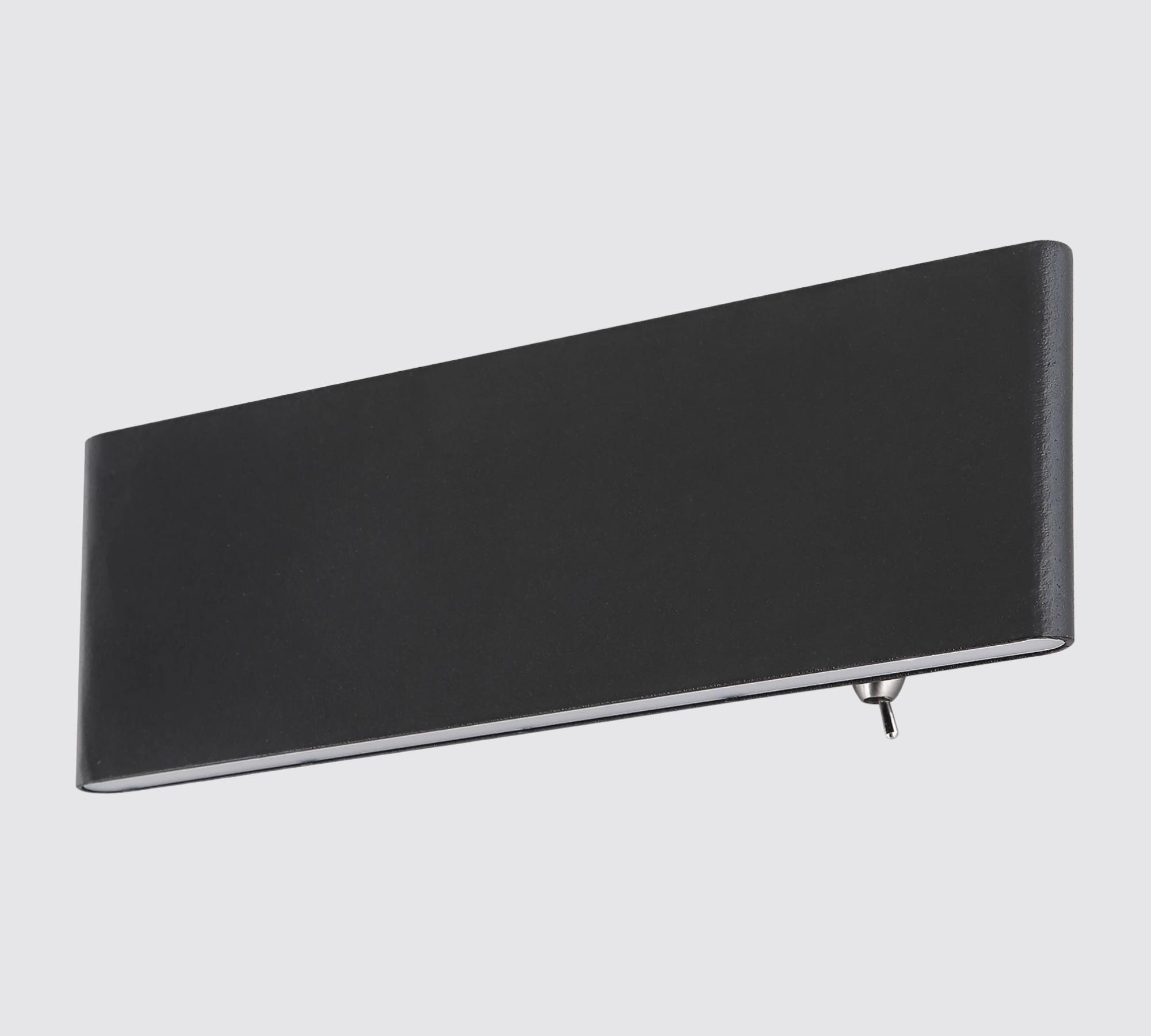 Flat LED wall lamp Black
