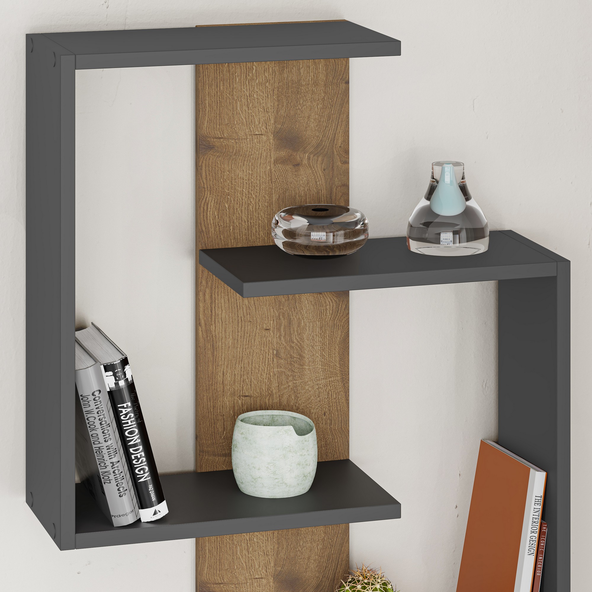 Paranoid Shelf Wood Veneer Anthracite