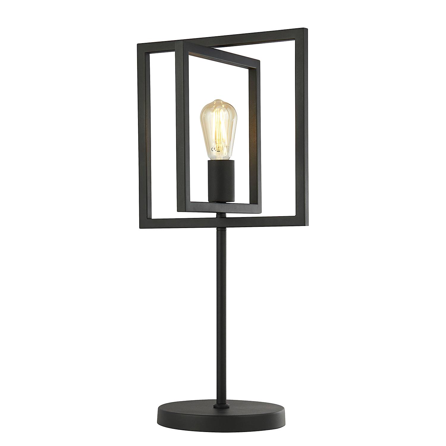 Plaza Table Lamp Steel Black 1-bulb