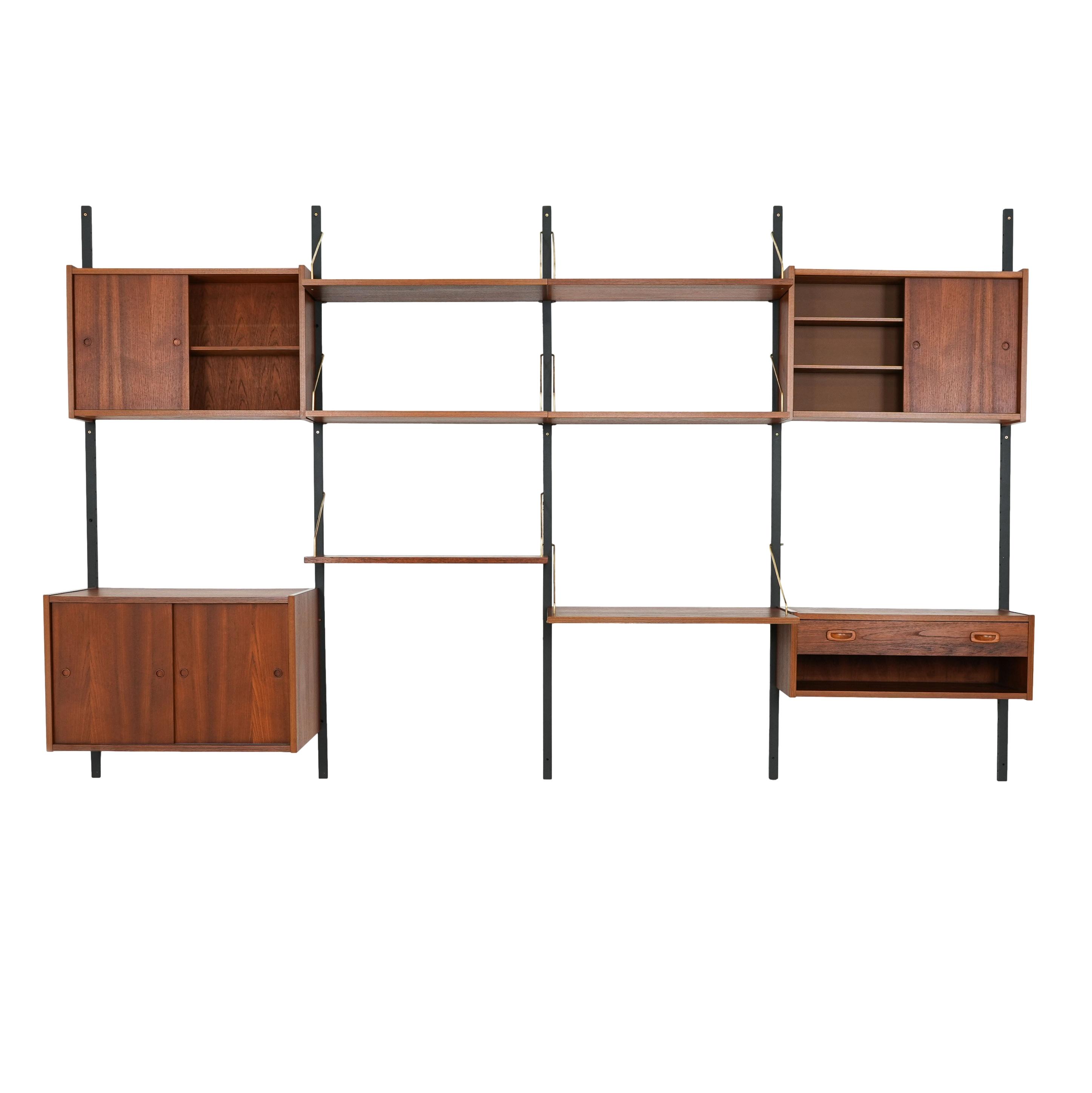 Wall shelf Teak wood 1960s