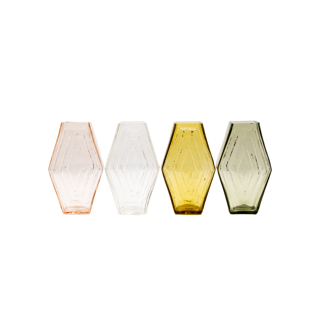 Infinite Hexagon Vase Glas Transparent