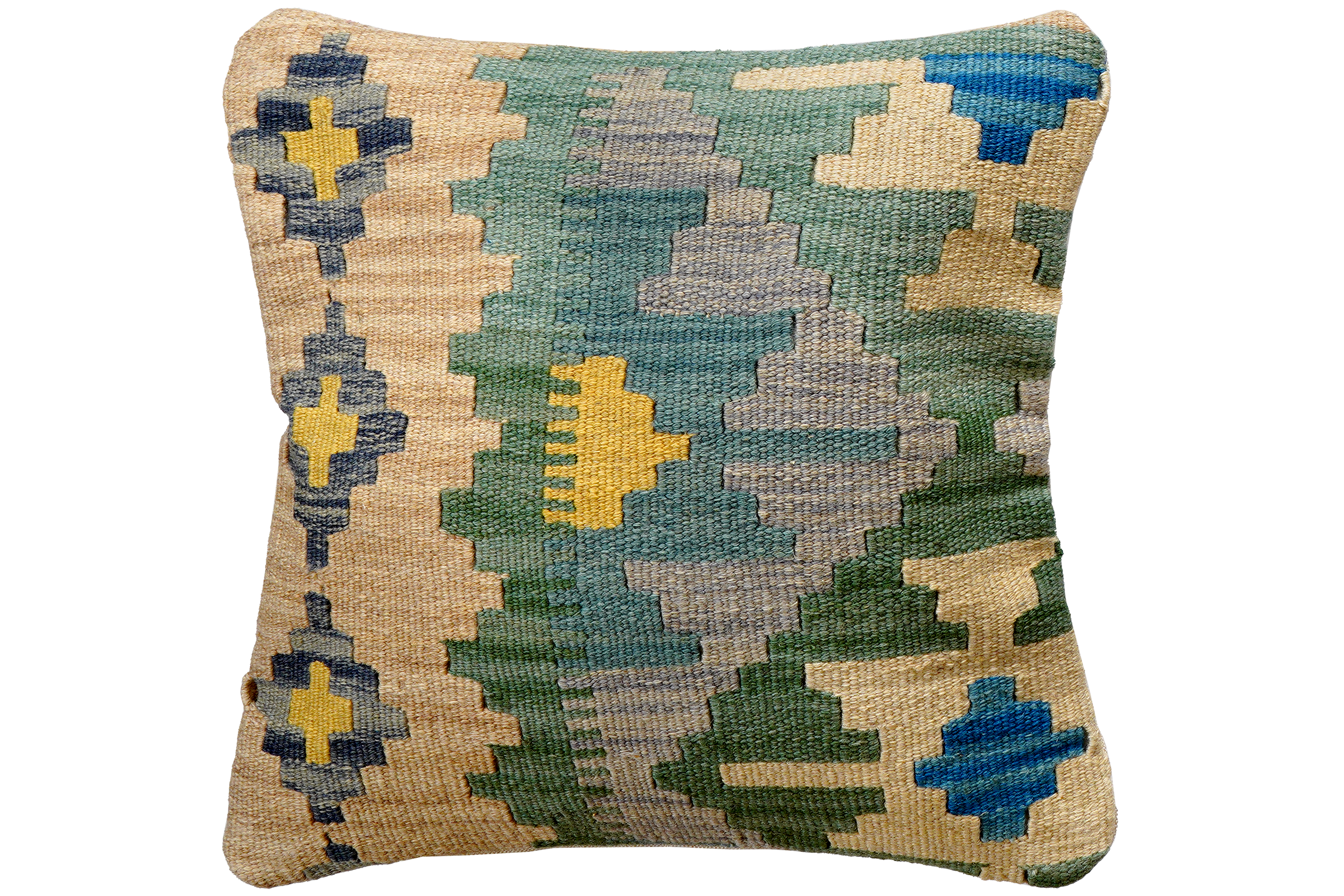 Kilim Kissenbezug Wolle Mehrfarbig