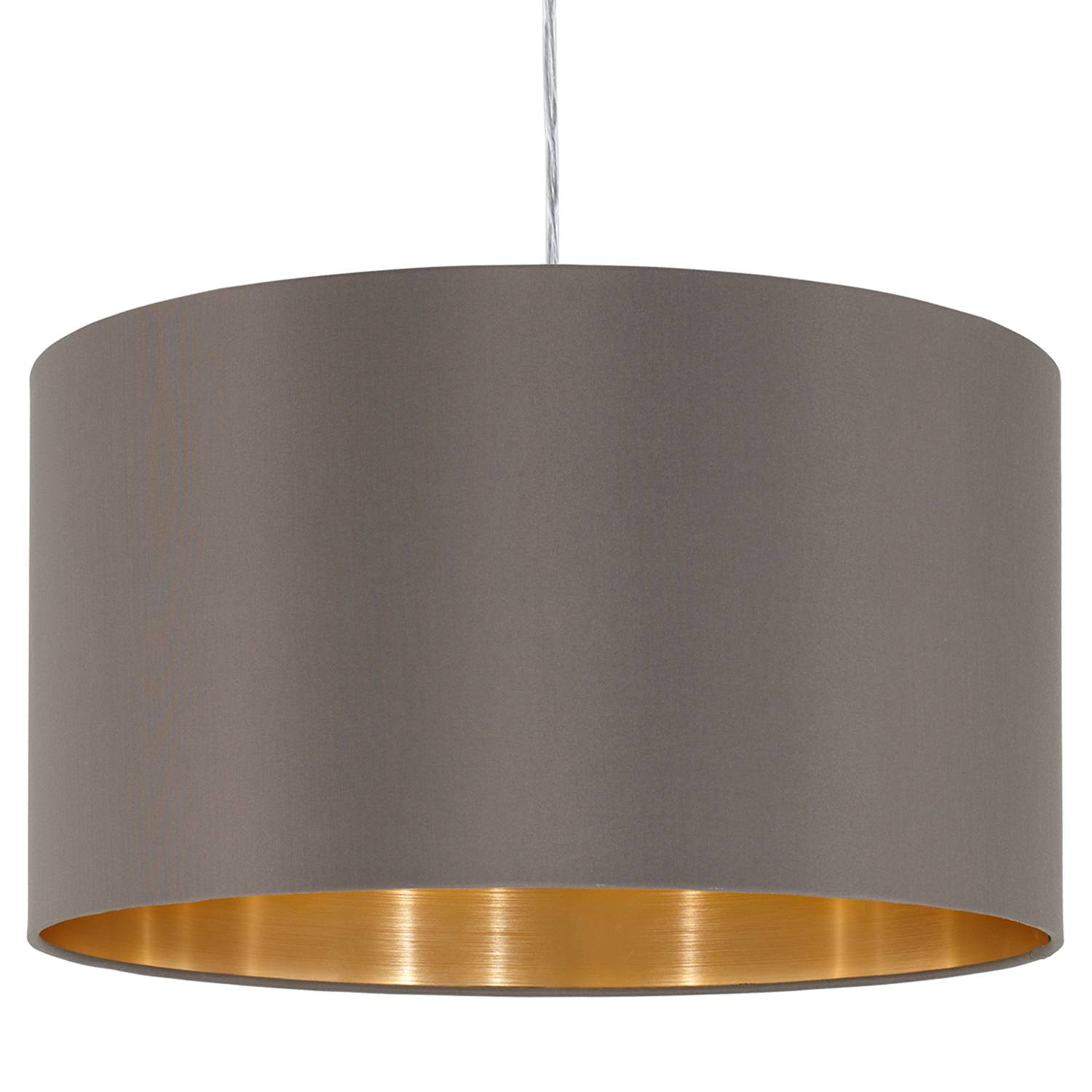 Pendelleuchte Maserlo I Mischgewebe Stahl Cubanit