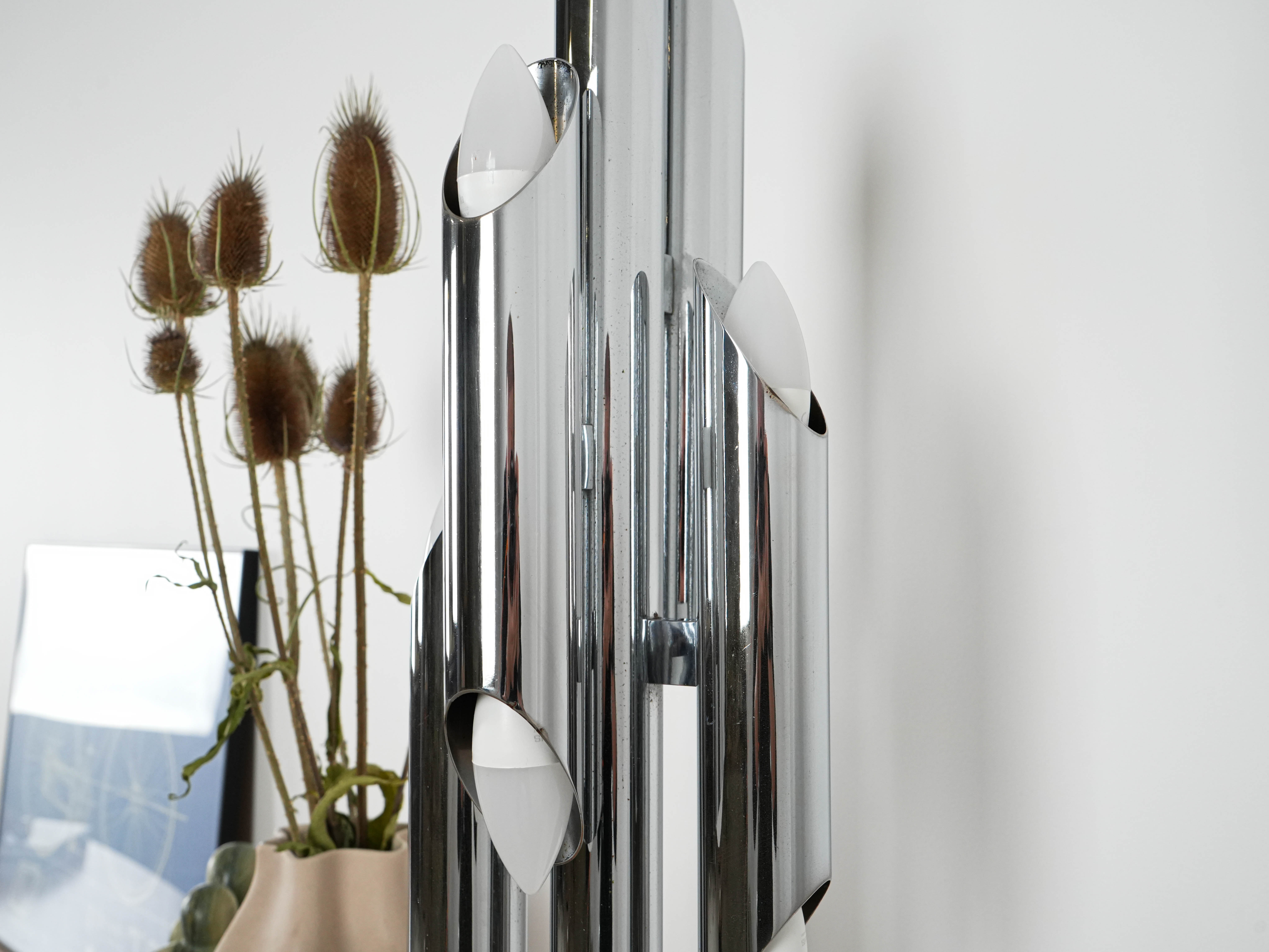 Space Age Stehlampe Metall