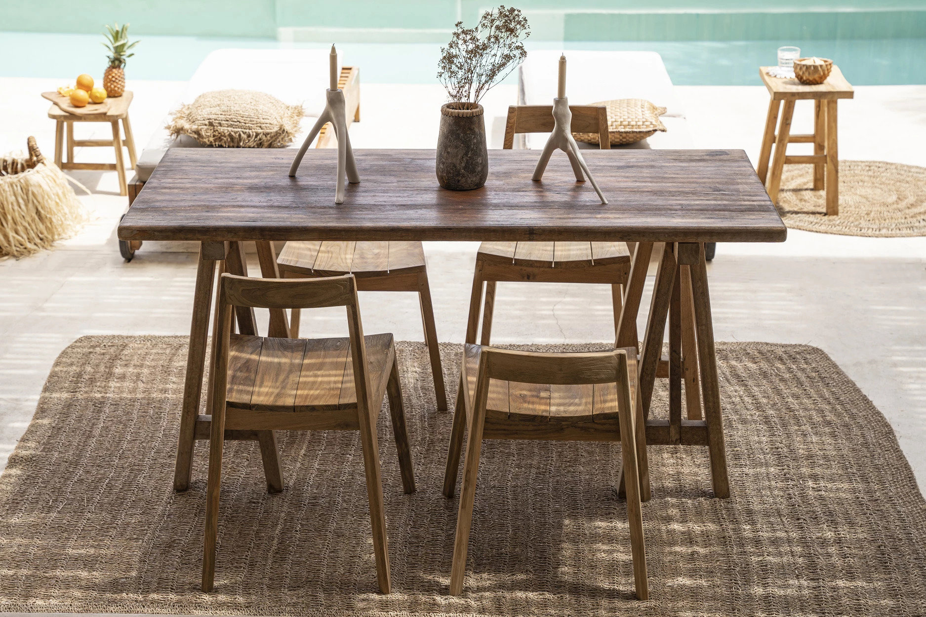 Triple Twig Kerzenhalter Weiß