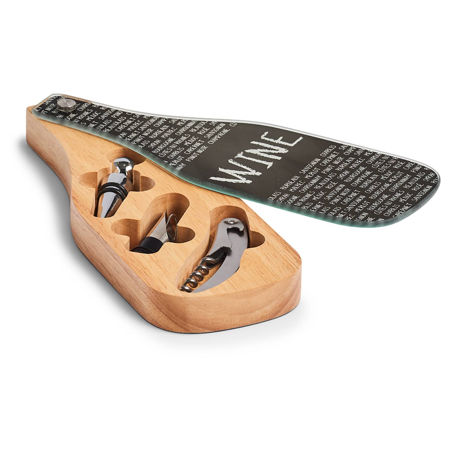 Owara Wein-Set 4-tlg. Edelstahl Silber 10x27,8x3cm