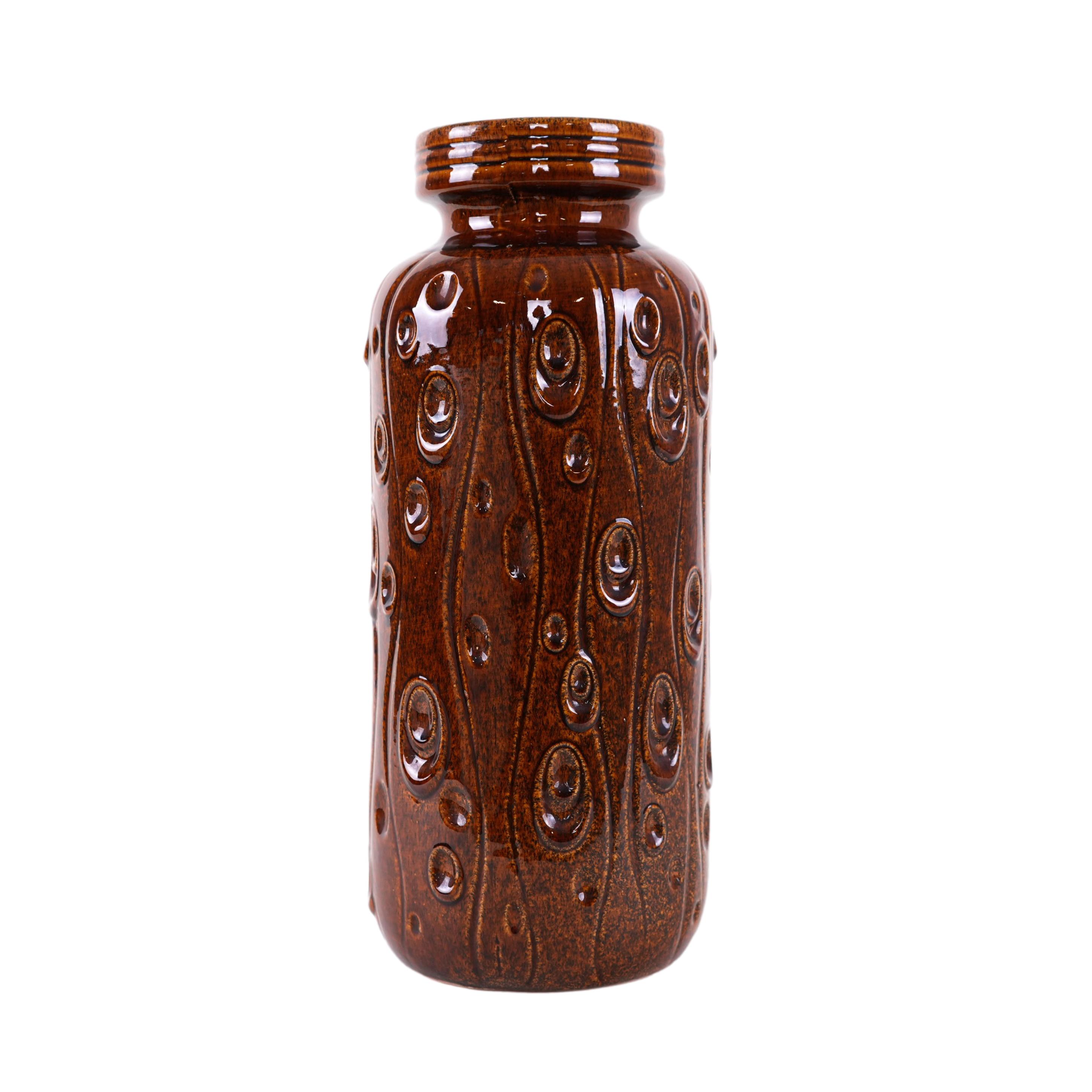 Ceramic Vase Brown 1960s