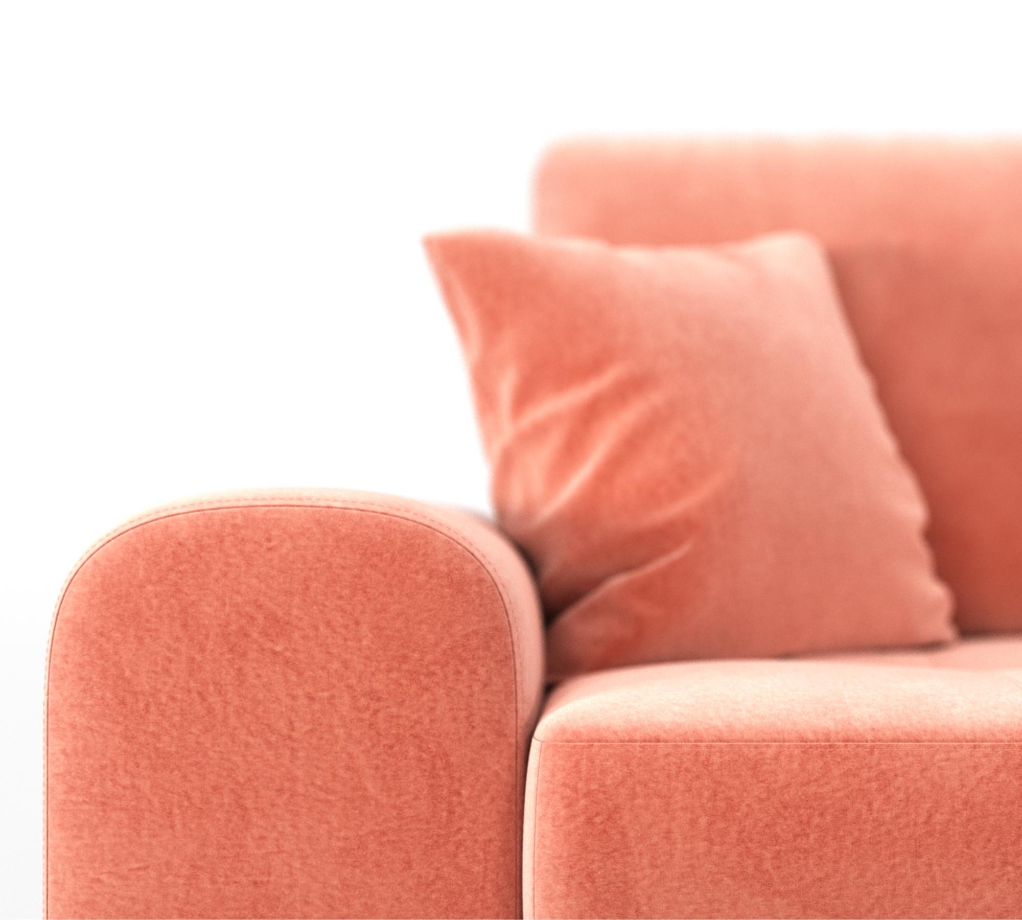 Rime Sofa 2-Sitzer Korall EU Produktion Öko-Tex 