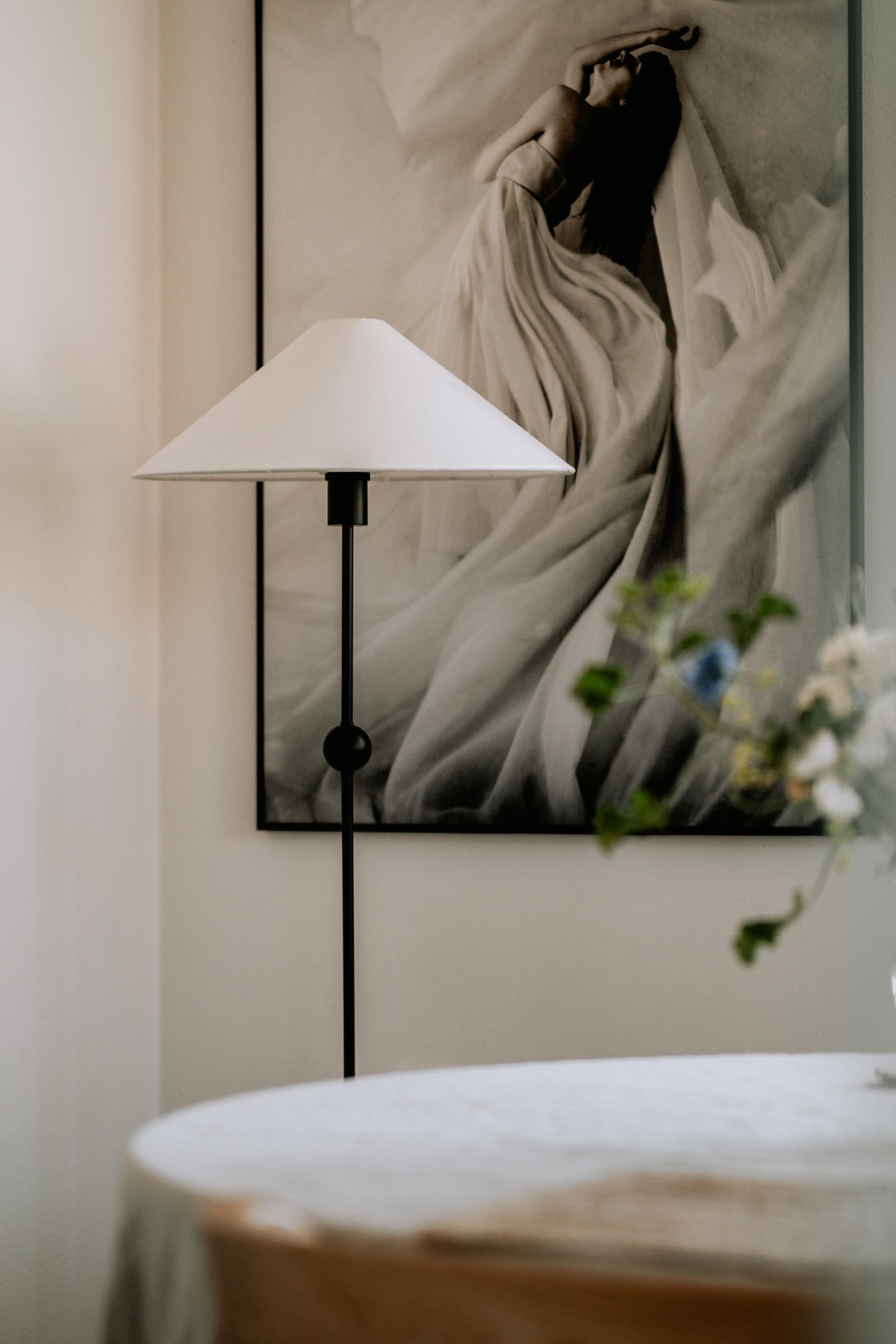 Olivia Lampenschirm Leinen Weiß Ø 45cm