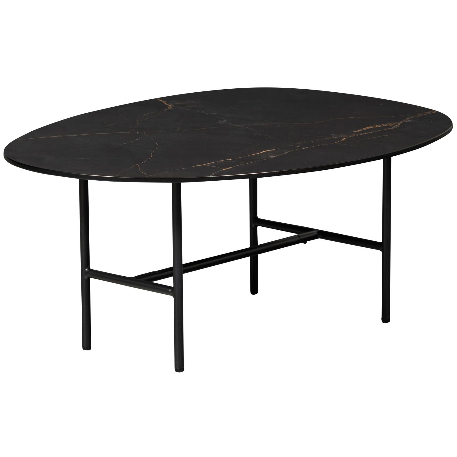 Vajen Coffee table marble look Black