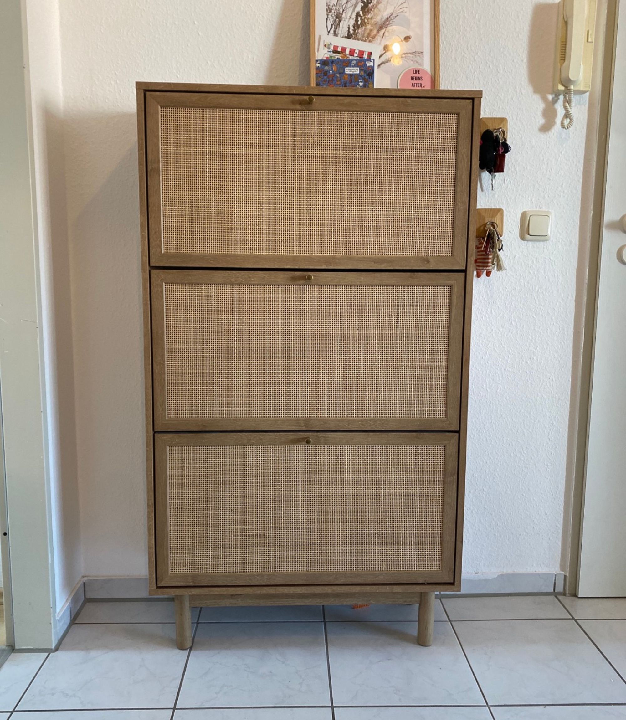 Schuhschrank Holz Braun