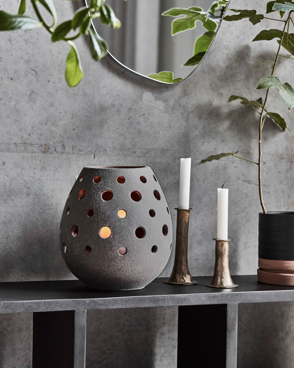 2x HDArtie Candle Holder Grey