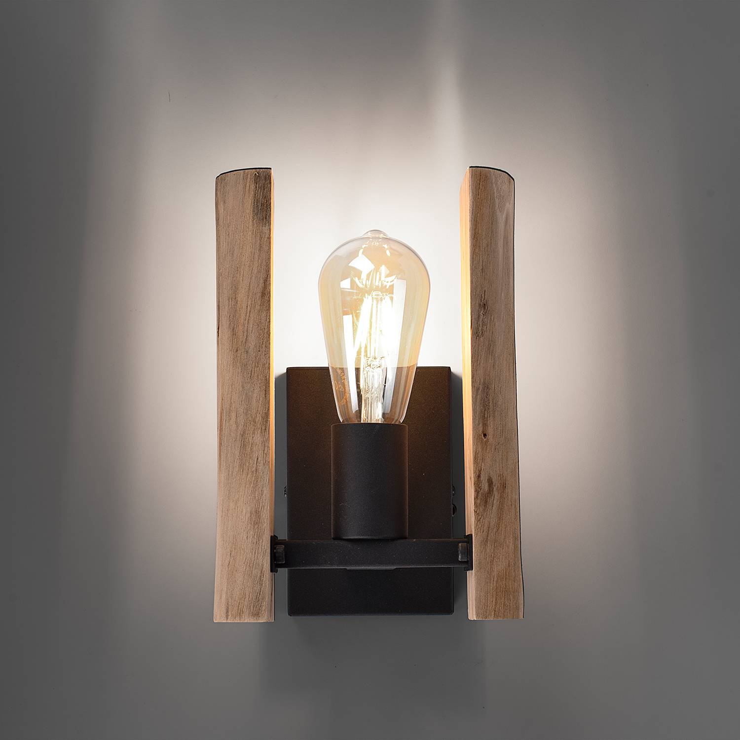 Log Wall Lamp Iron Eucalyptus 1-light