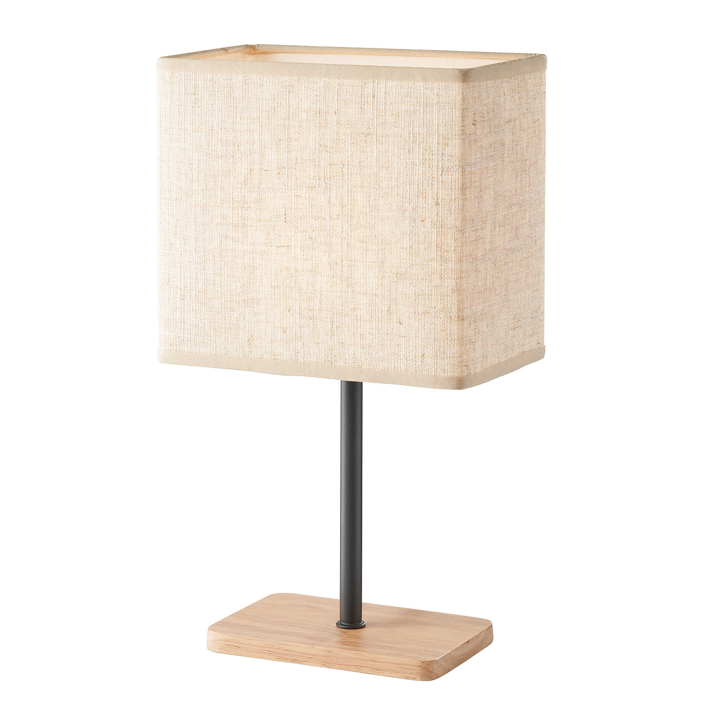 Tischleuchte Bozen Schwarz Beige