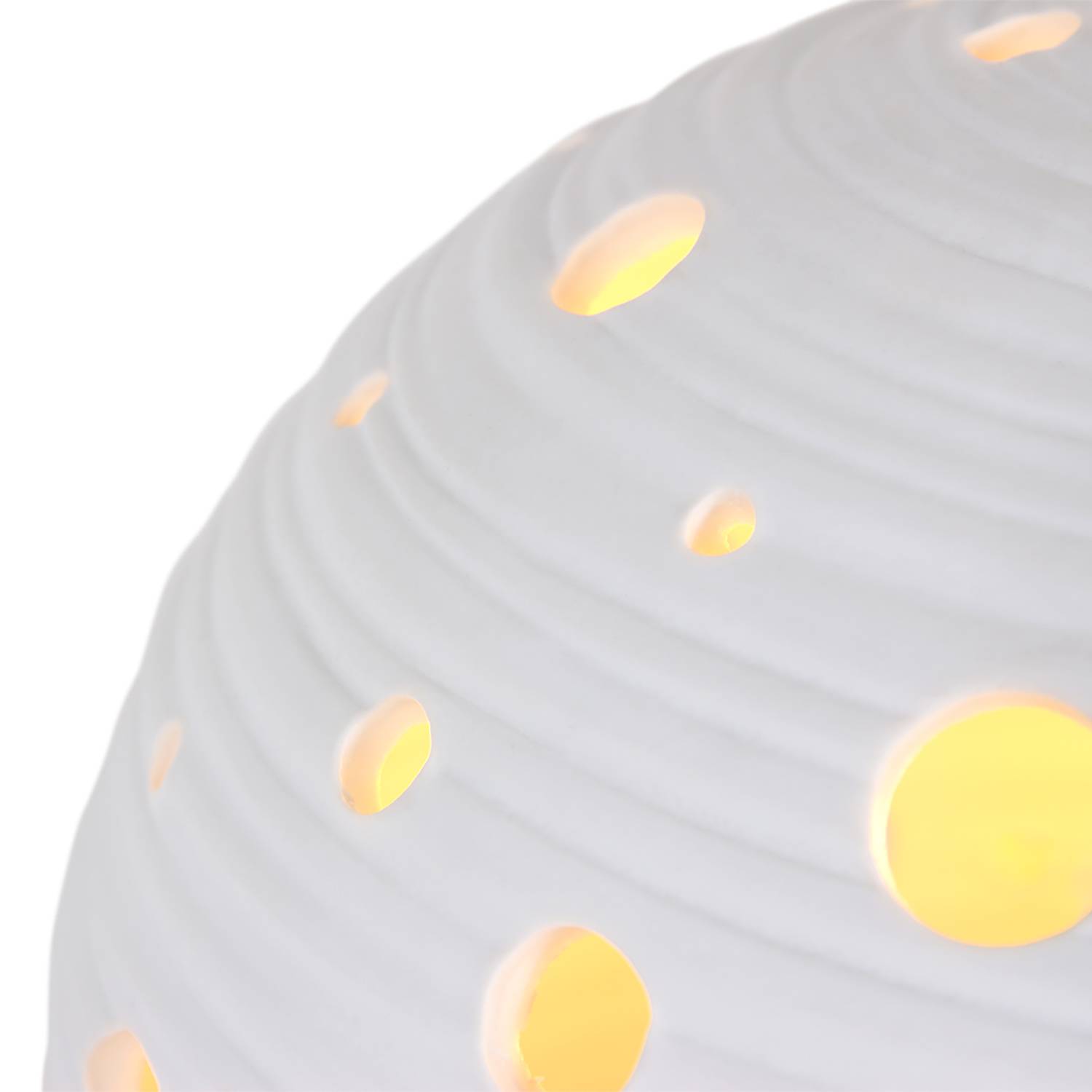 Jazz Moon Table Lamp Porcelain Cotton White