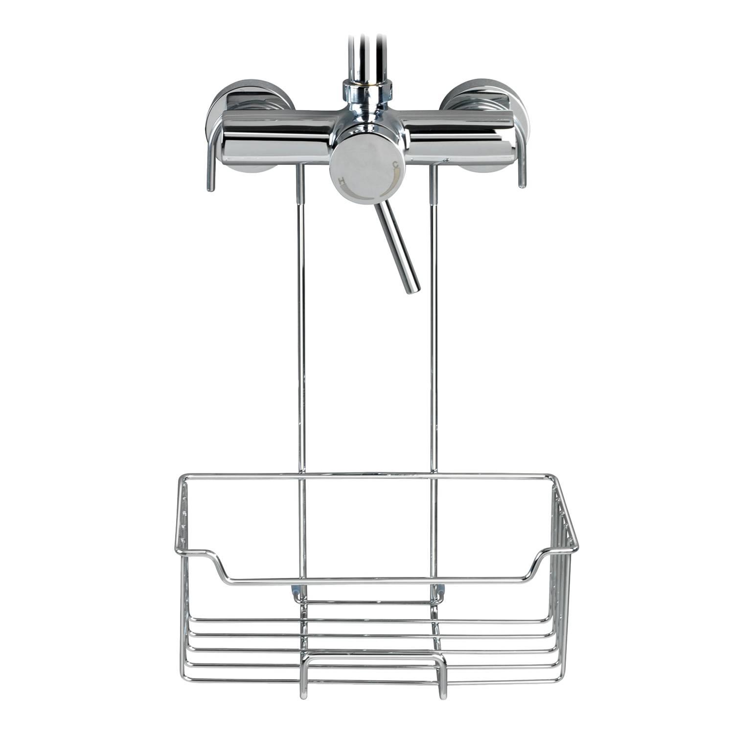 Thermostat-Dusch-Caddy Milo Edelstahl Silber Transparent