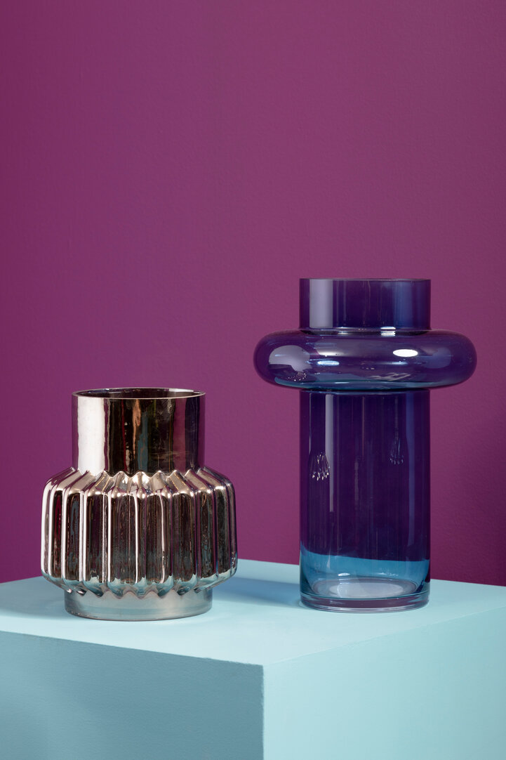 Cabrina Großer Glasvase Blau