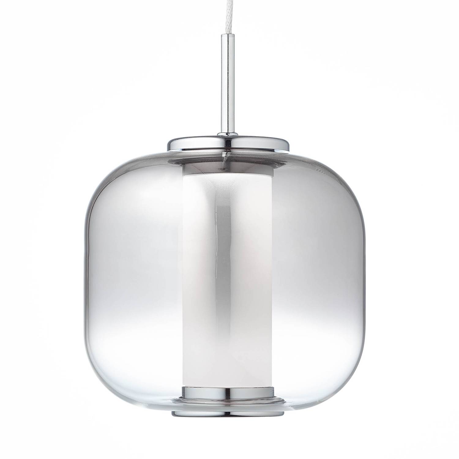 Rafa I LED-Pendelleuchte Acrylglas Edelstahl 1-flammig