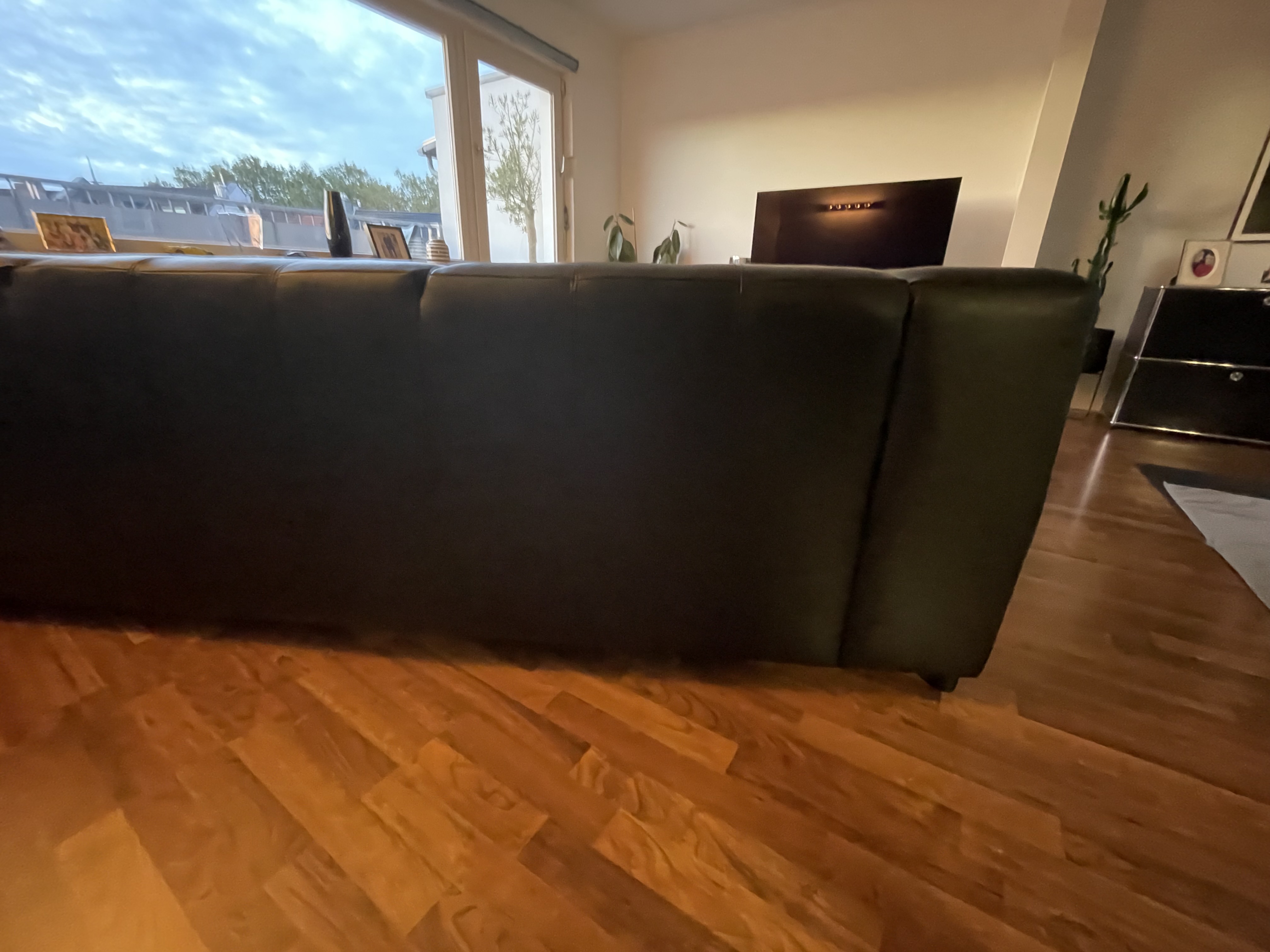 Carmo Sofa 3-Sitzer Leder Schwarz