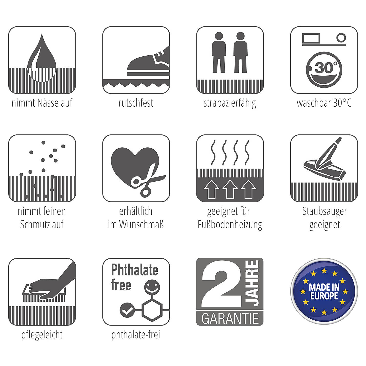 Doormat Miami Taupe 67 x 150 cm