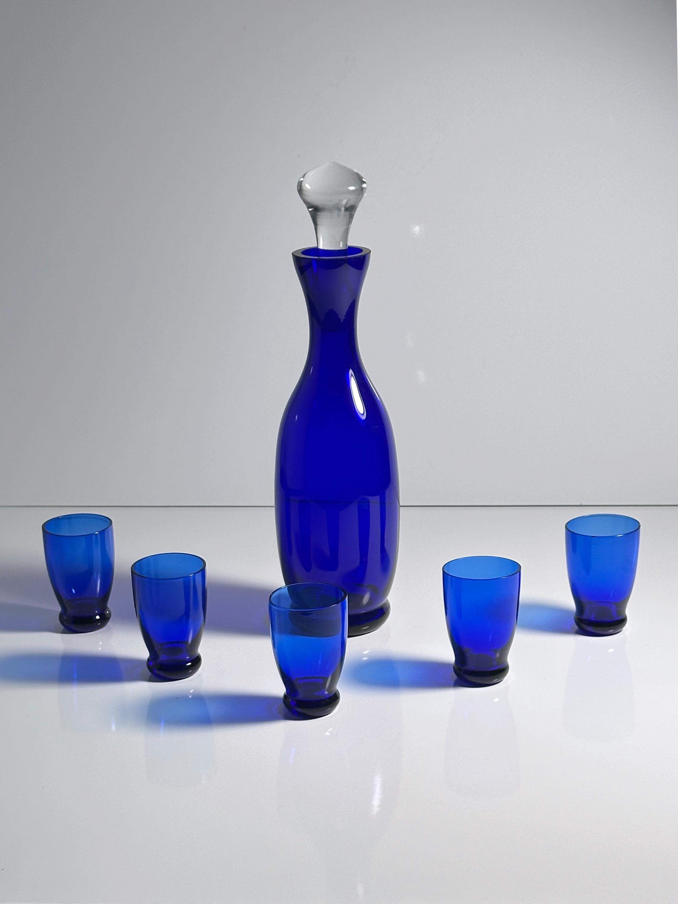 Dekanter & Schnapsgläser Glas Kobaltblau
