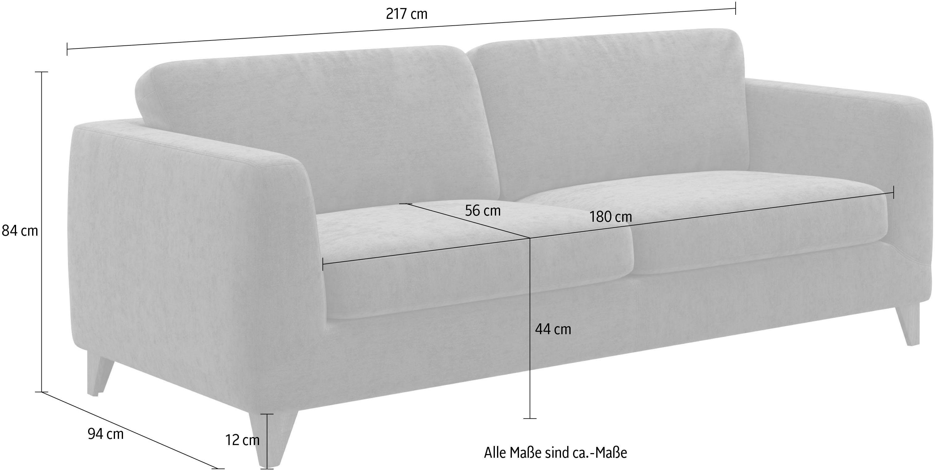 Pablo Sofa 3-Sitzer Textil Petrol-Grün