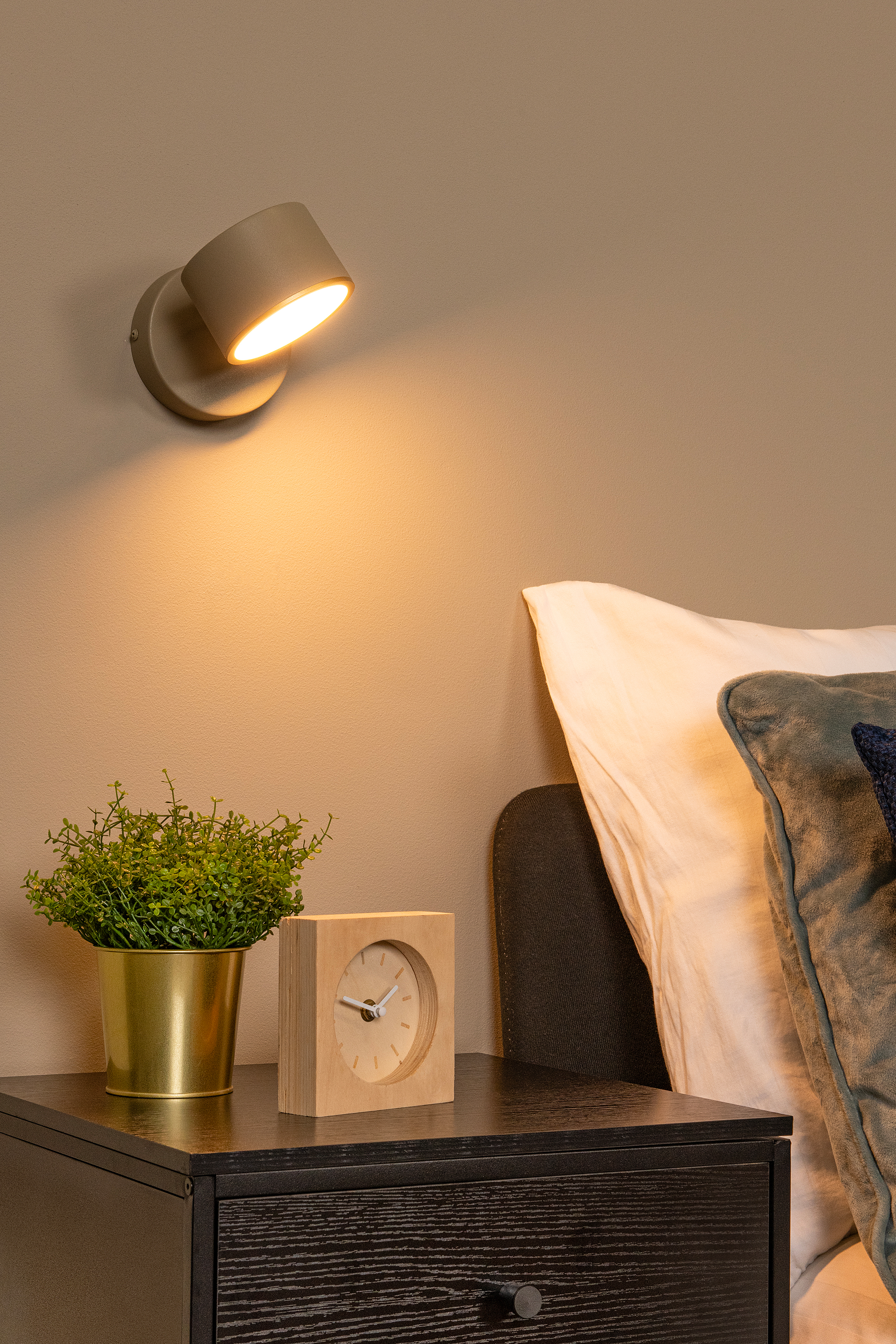 Gian LED-Wandleuchte Eisen Beige
