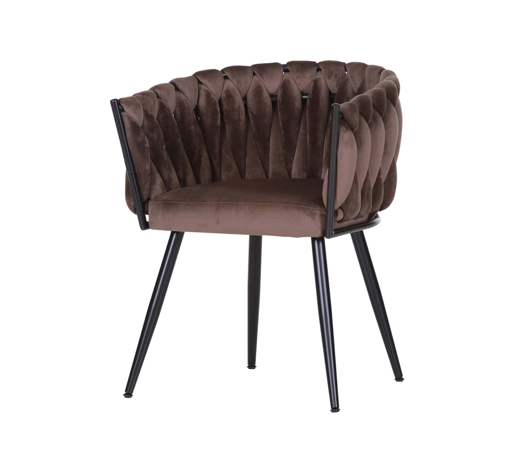 Armchair Velvet Iron Brown