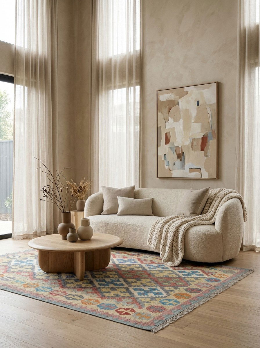 Kelim Gashgai Wool Multicolored