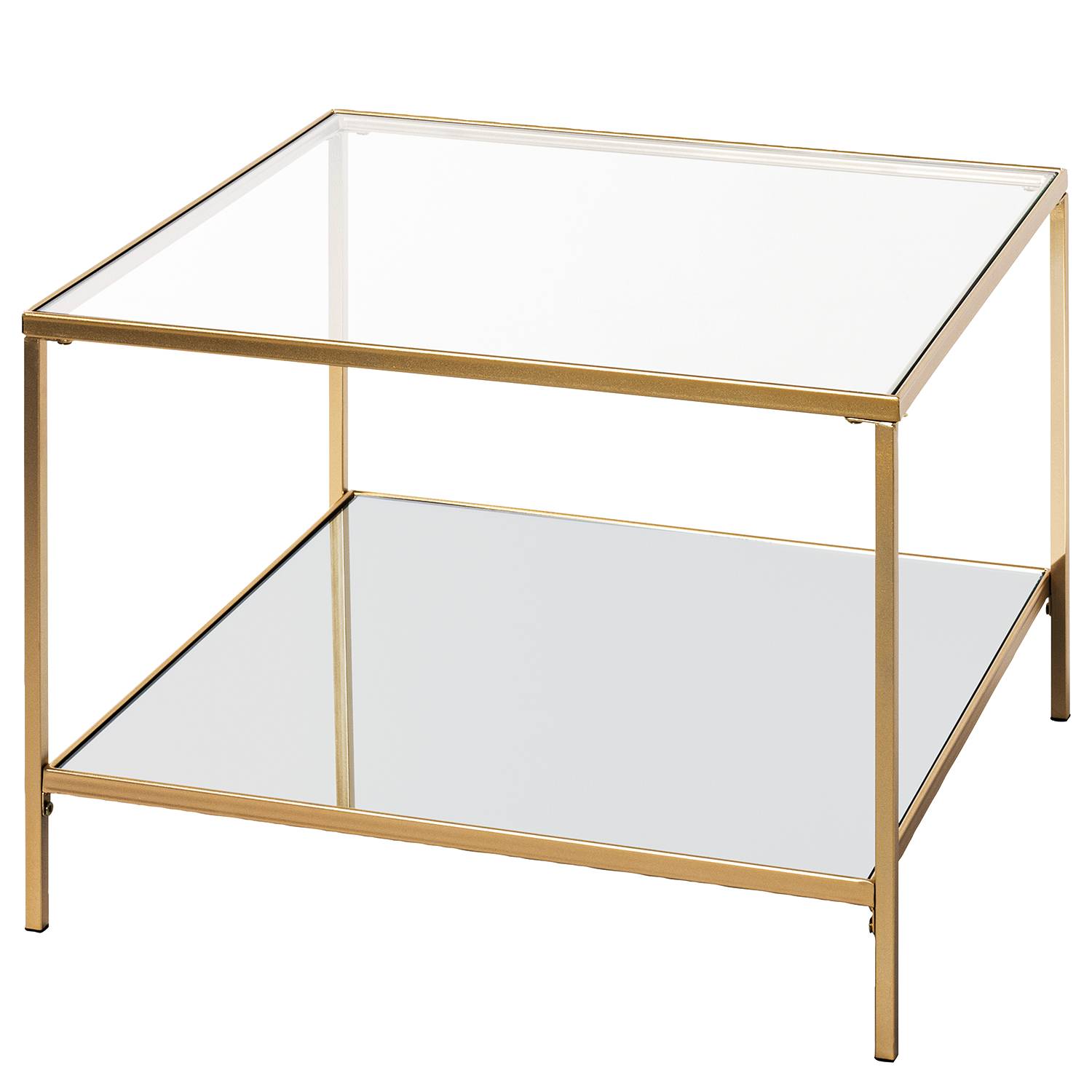 Beistelltisch Pag I Glas Metall Gold
