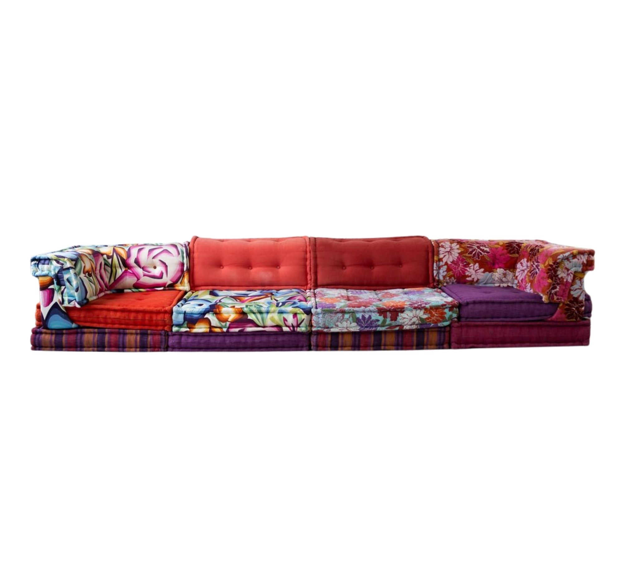 Vintage Hans Hopfer Mah Jong Modulares Sofa Mehrfarbig 8-tlg