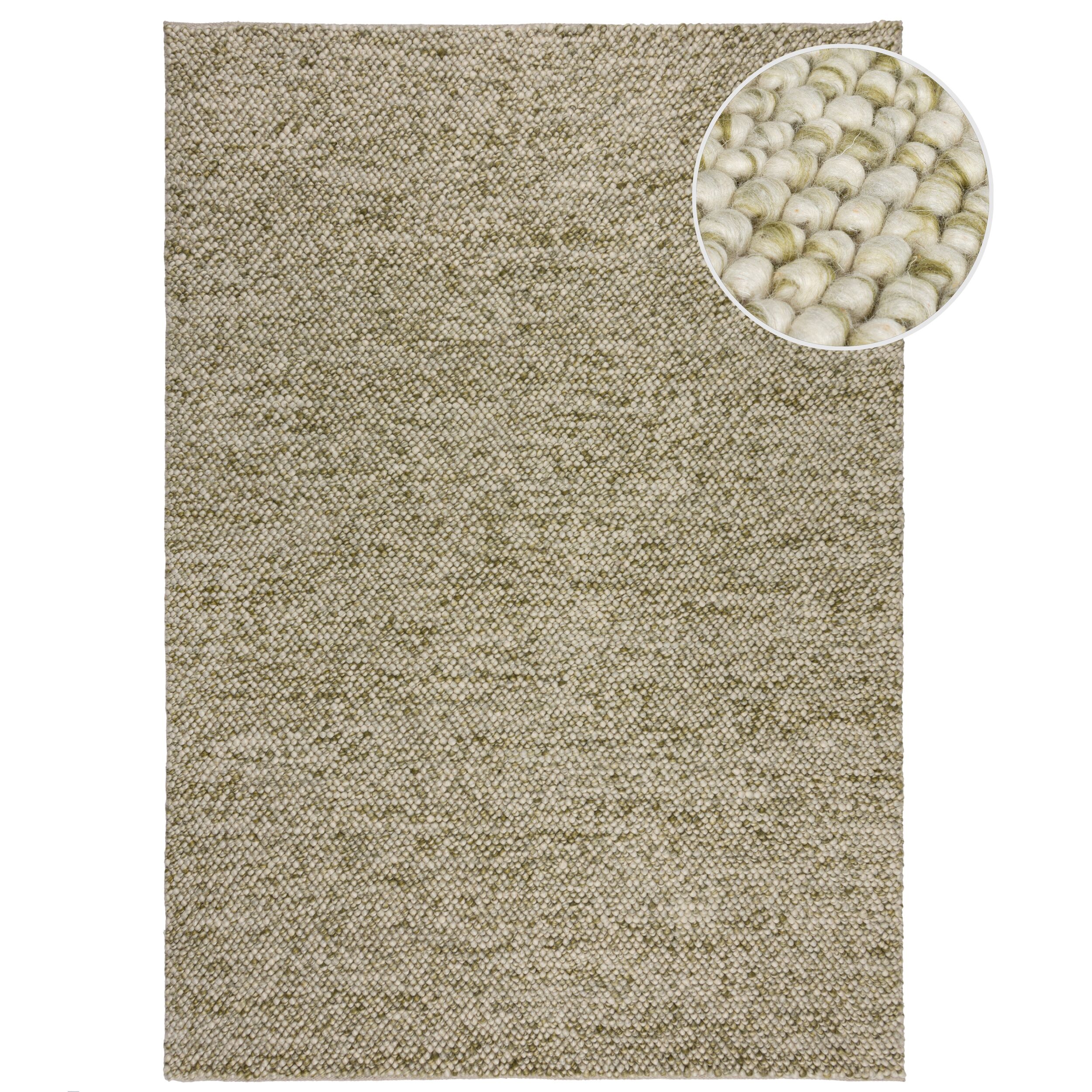 Minerals Carpet Wool Green 80x150cm