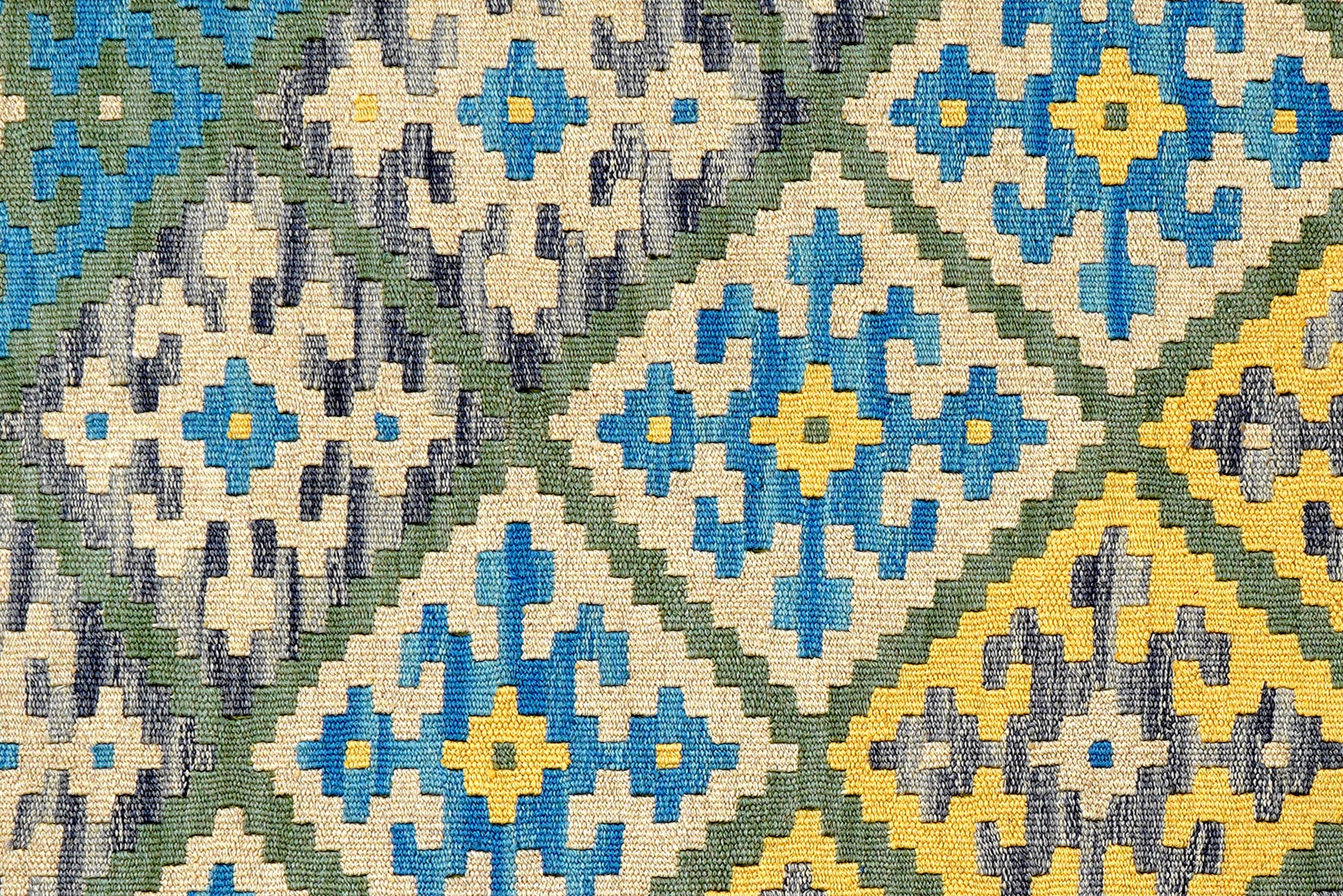 Kilim Gashgai Teppich Gelb