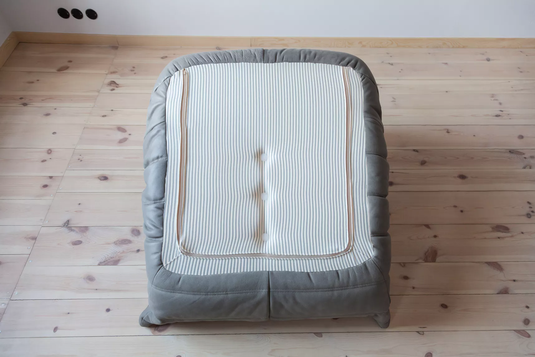 Togo Lounge Set 3-pc. Madras leather Ash grey