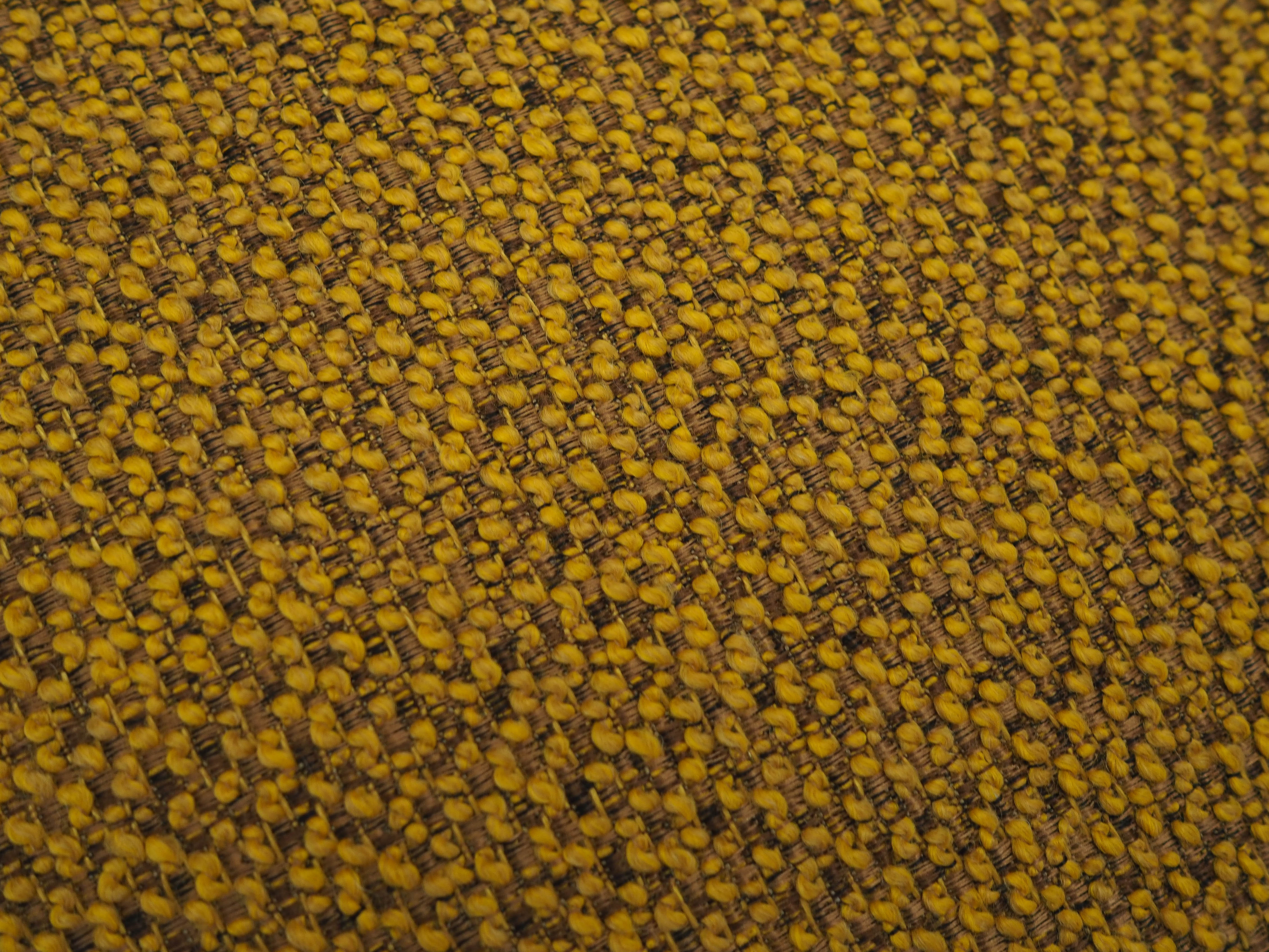 2-Piece stool set brown mustard yellow 1990s