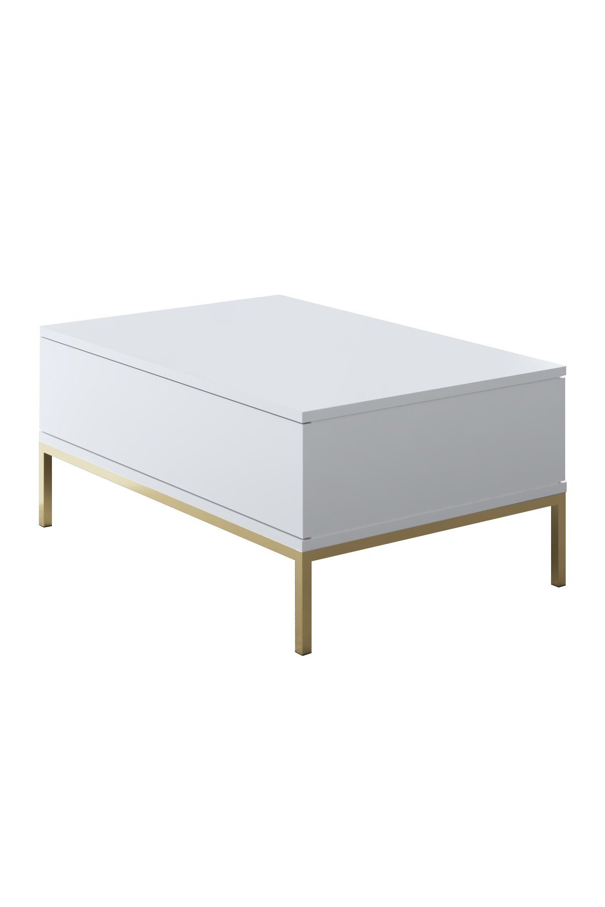 Couchtisch 90cm Weiss Gold