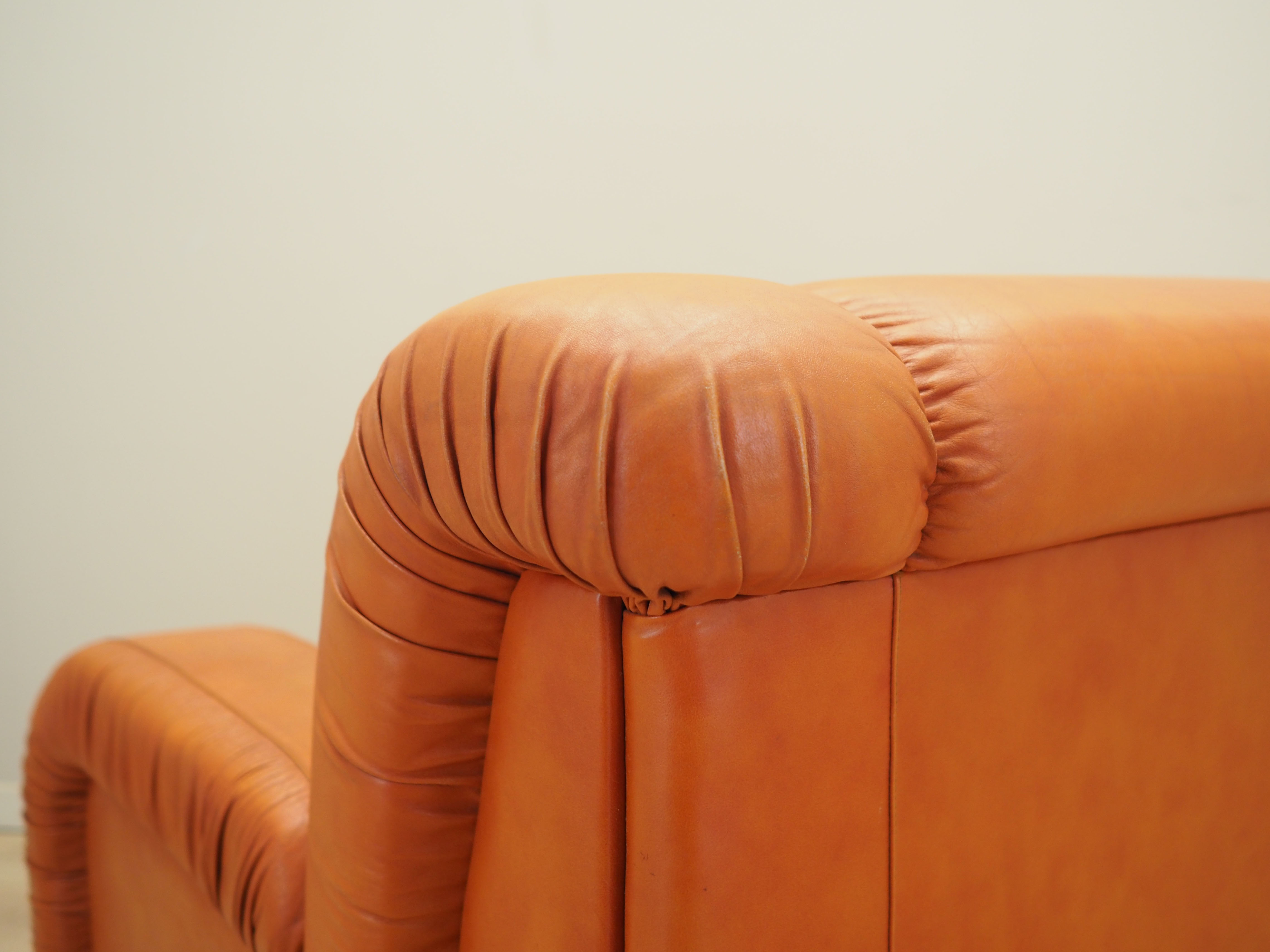 Armchair Leather Orange 1970s